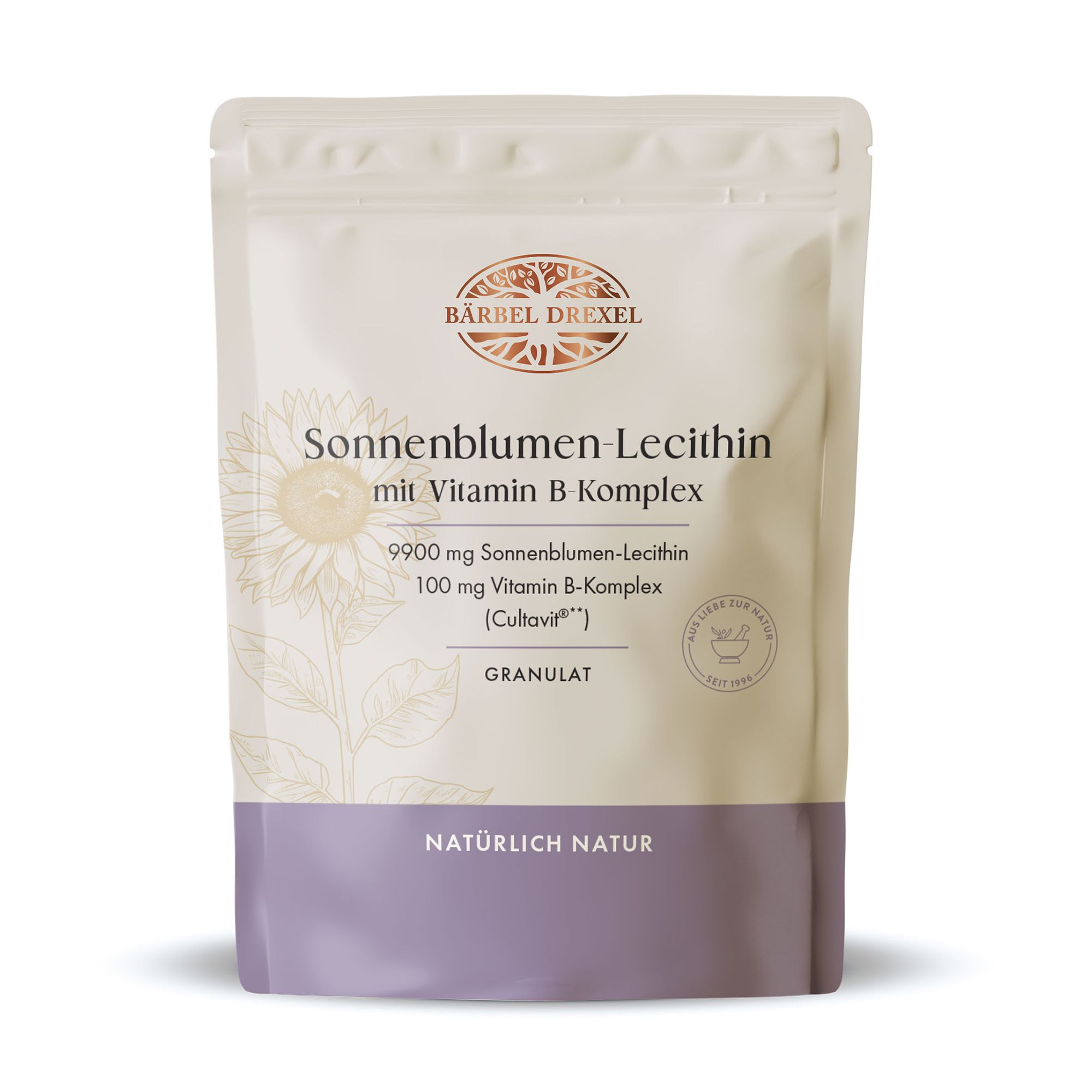 BÄRBEL DREXEL Sonnenblumen-Lecithin Granulat mit Vitamin B-Komplex 300g für 30 Tage