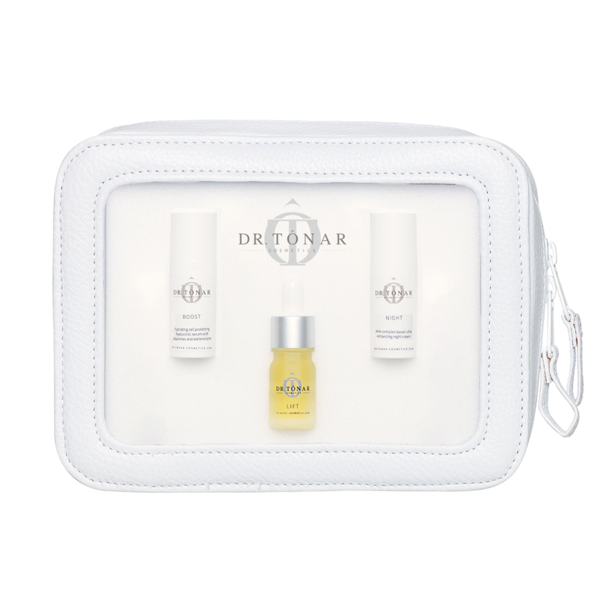 DR. TONAR COSMETICS Nachtcreme Night 5ml, Hyaluron Serum Boost 5ml, Q10 Öl Lift 5ml