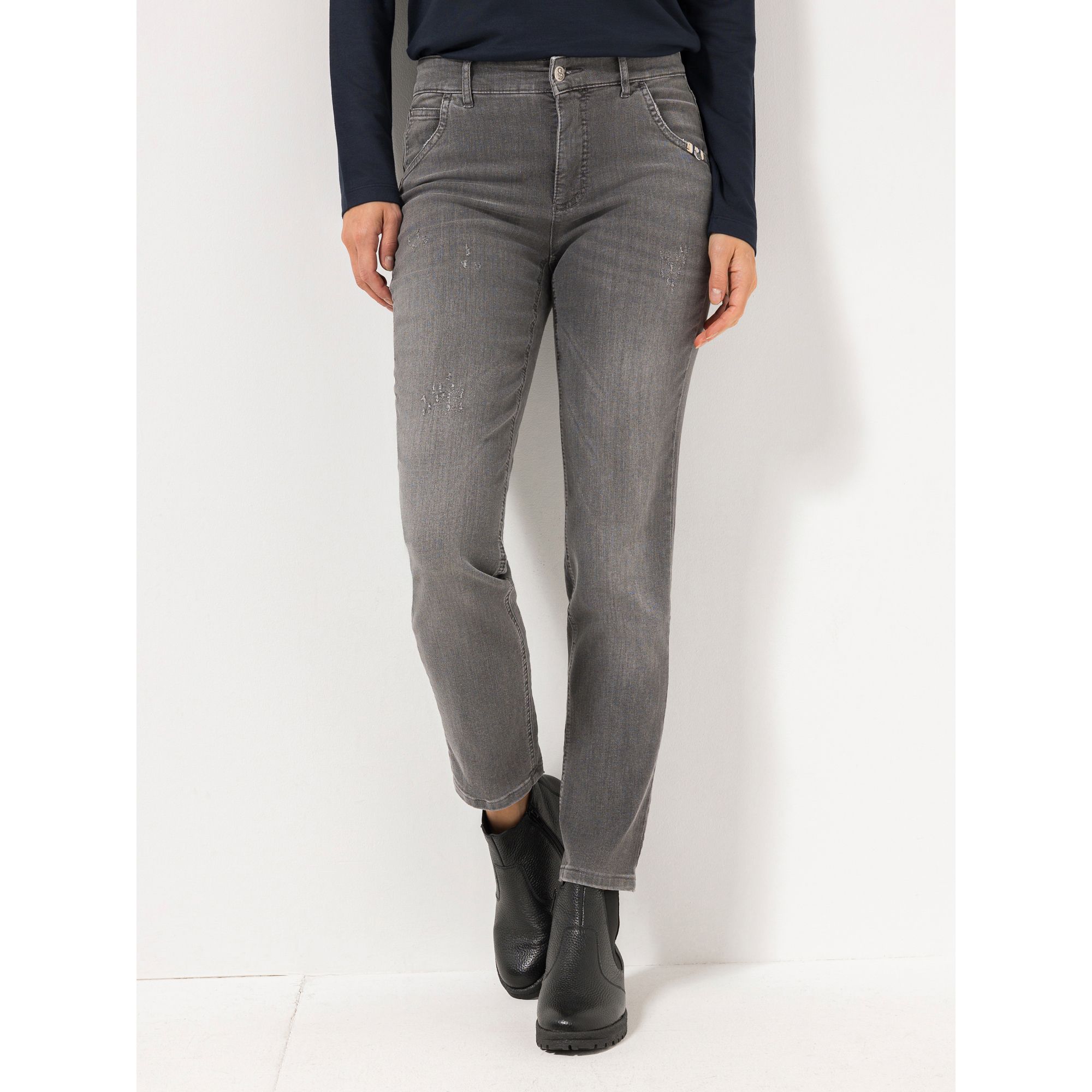 STRANDFEIN Jeanshose Sunny knöchellang OEKO-TEX®Standard 100 schmales Bein