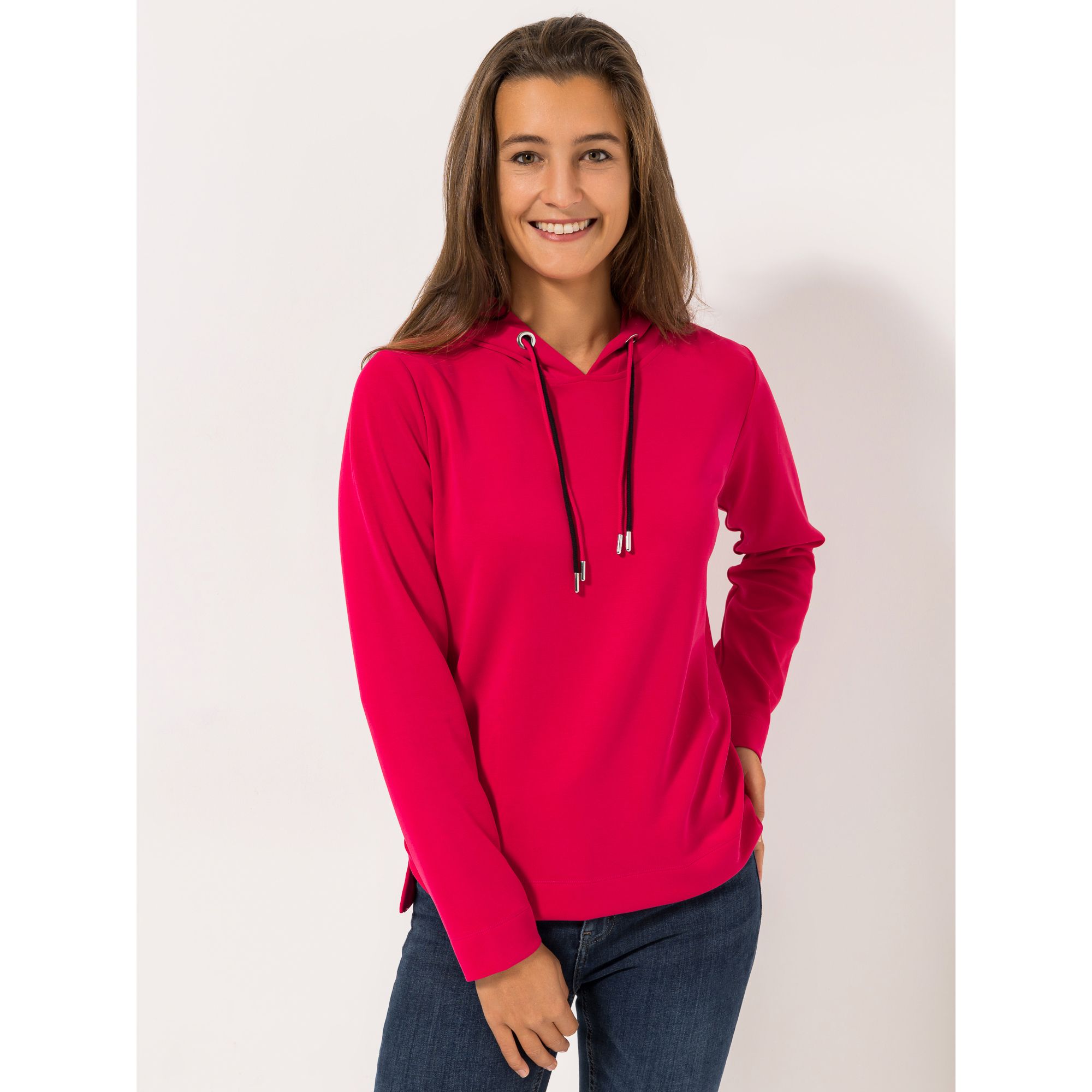 EVA LUTZ Sweatshirt Kapuze Logo-Druck figurumspielend