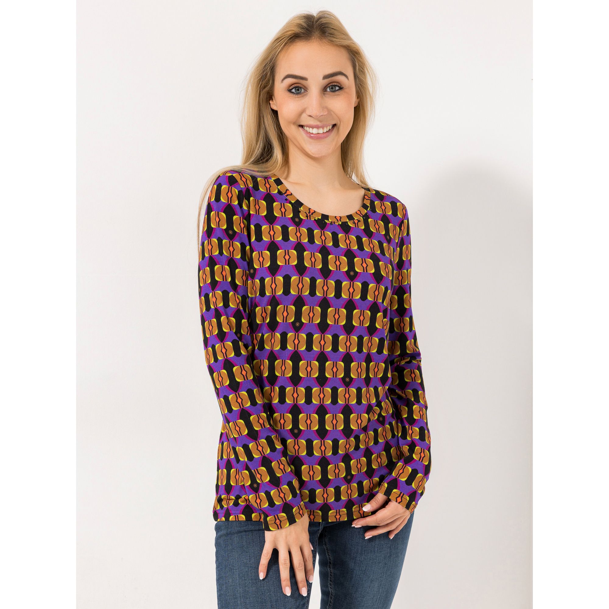 DAWID by Dawid Tomaszewski Shirt, Rundhals Strassdetails figurumspielend