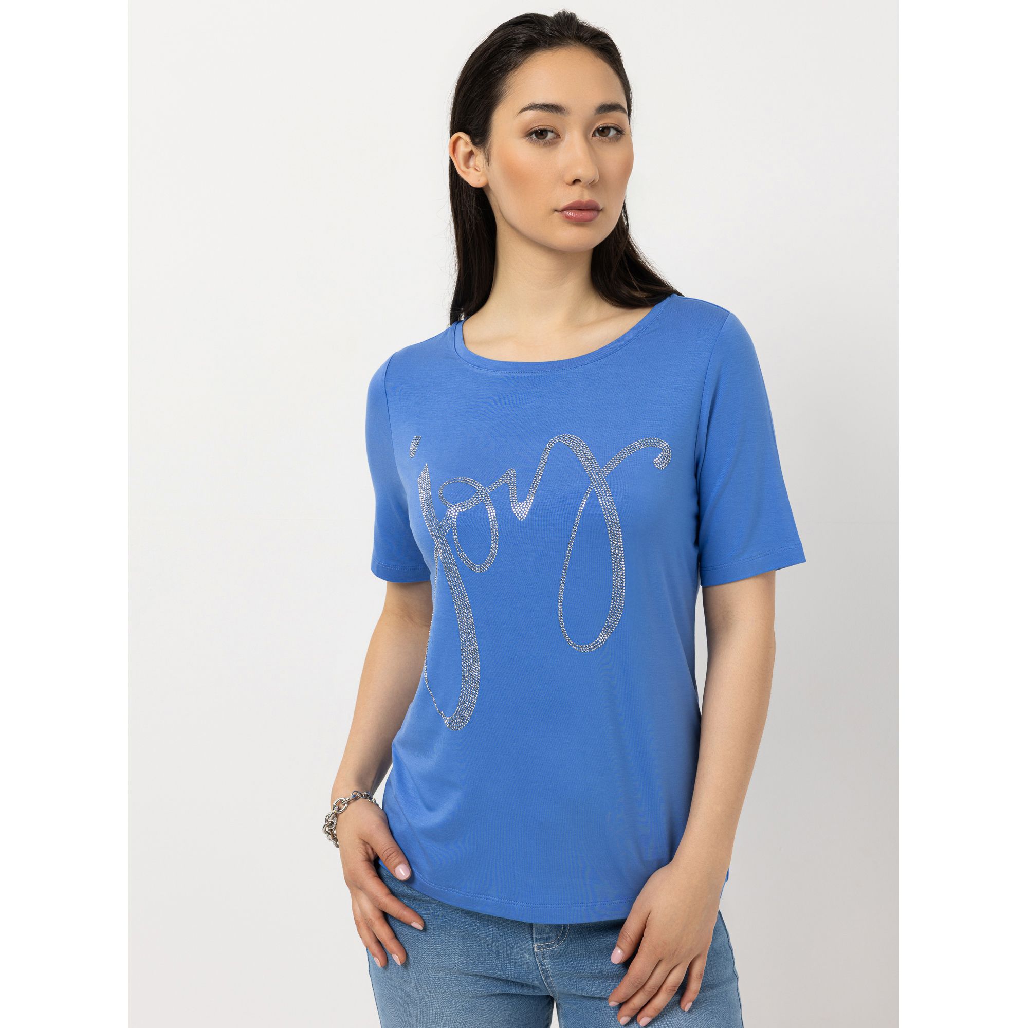 STEFFEN SCHRAUT Shirt Ibiza Strass-Detail mit ECOVERO Viskose figurumspielend