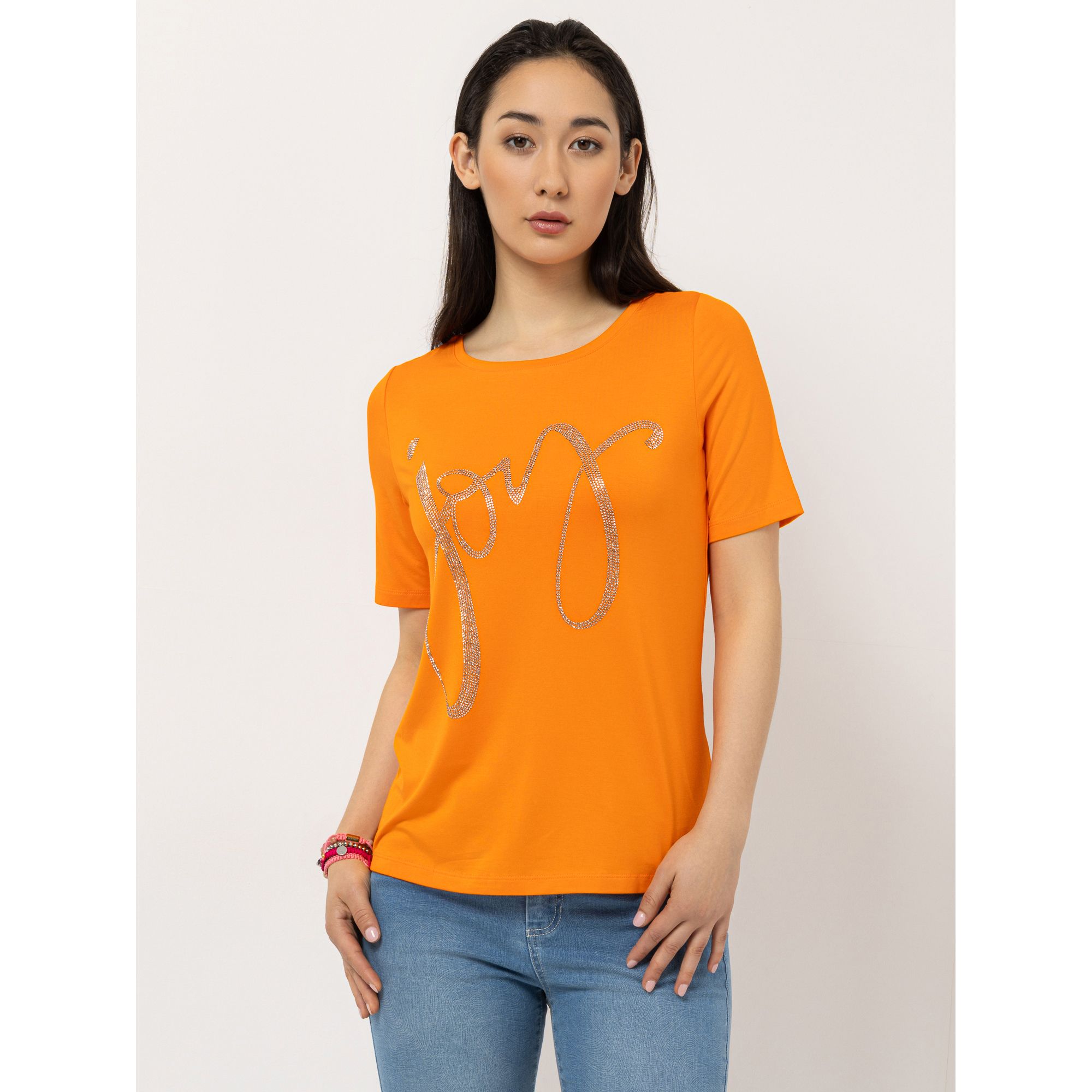 STEFFEN SCHRAUT Shirt Ibiza Strass-Detail mit ECOVERO Viskose figurumspielend