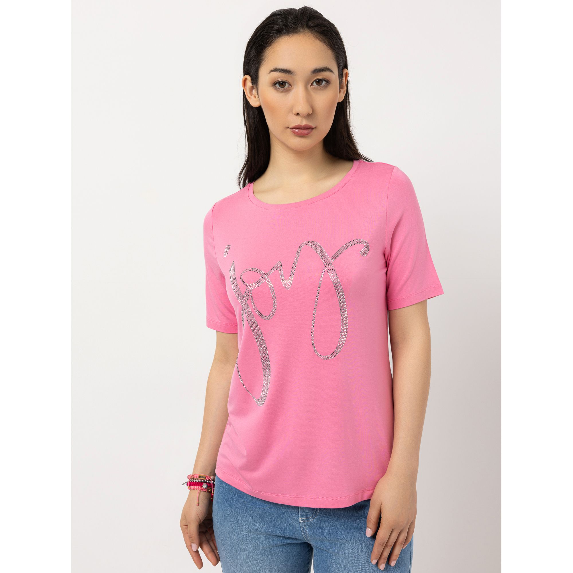 STEFFEN SCHRAUT Shirt Ibiza Strass-Detail mit ECOVERO Viskose figurumspielend