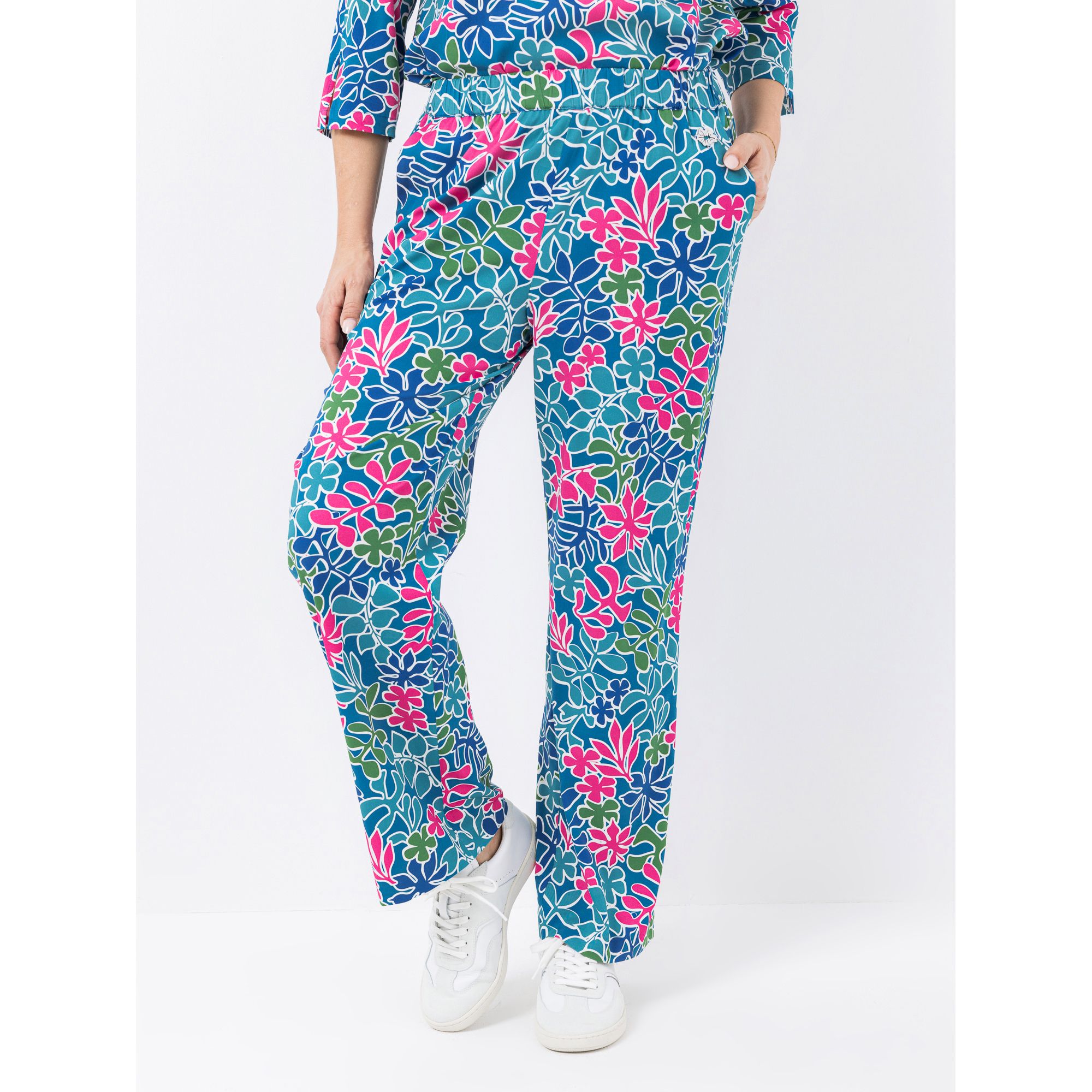 KILIAN KERNER SENSES Hose, lange Form Rundumdehnbund Eingriffstaschen weites Bein