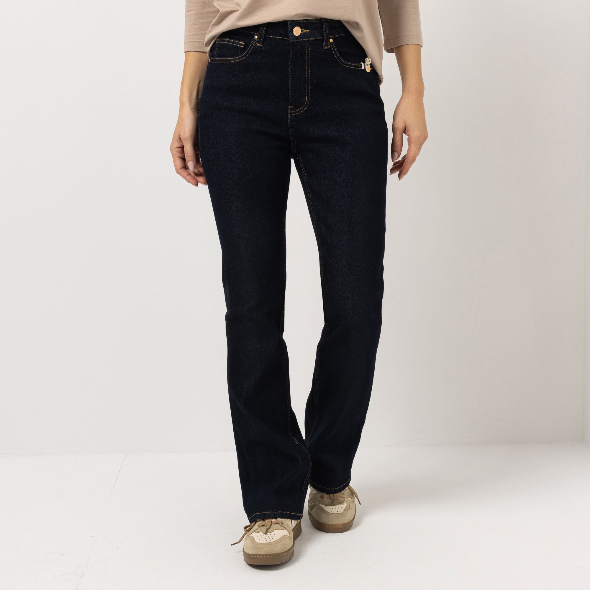 STRANDFEIN Jeanshose lange Form 5-Pocket-Style Bootcut