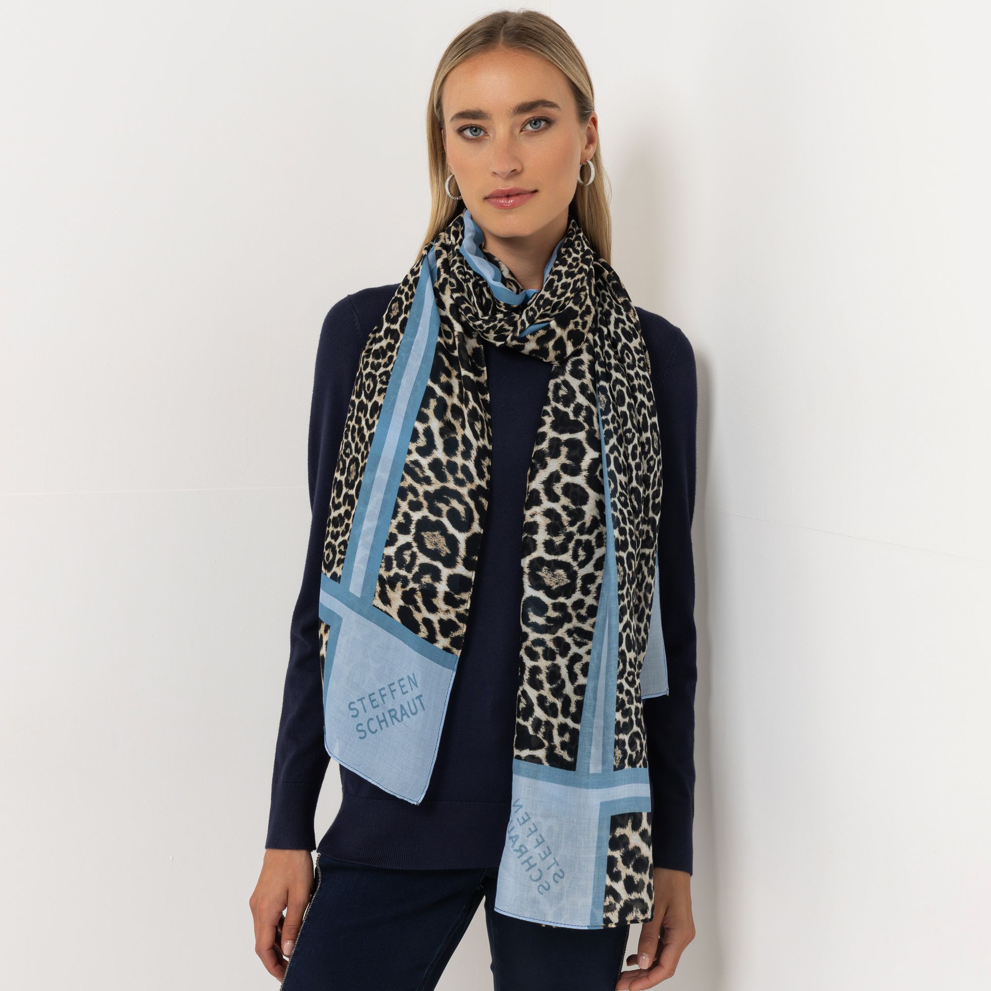 STEFFEN SCHRAUT Tuch Biarritz Leoparden-Druck aus ECOVERO Viskose ca.100x190cm