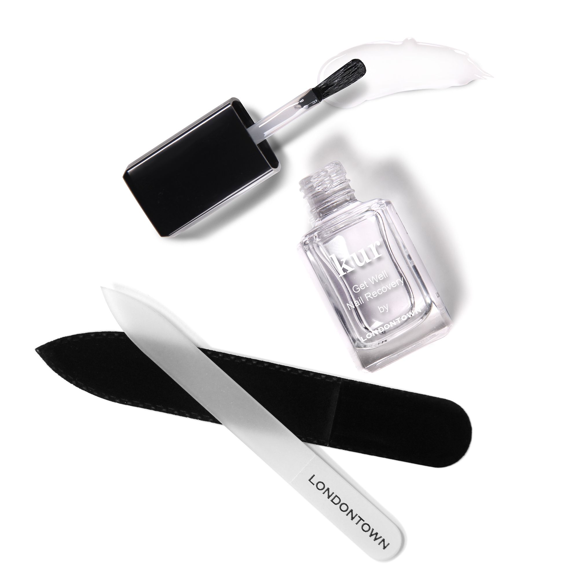 LONDONTOWN Nagelpflege-Set Nagelöl 12ml & Intensivkur 12ml & Glasfeile