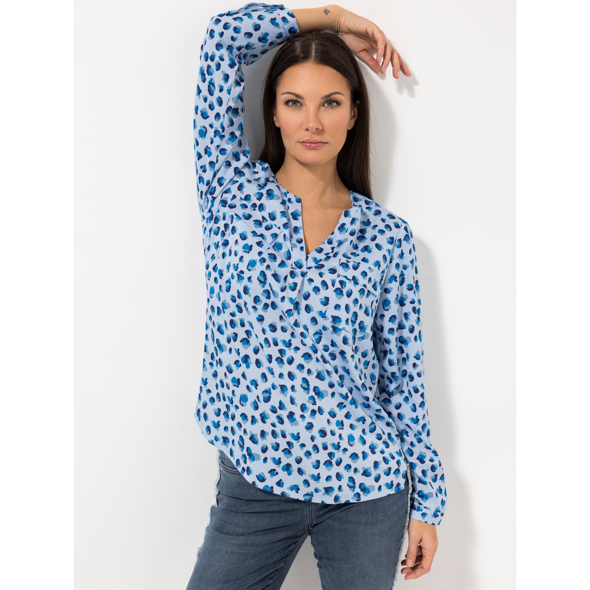 STEFFEN SCHRAUT Bluse Mailand 1/1-Arm, Ärmelriegel Brusttaschen leger weit