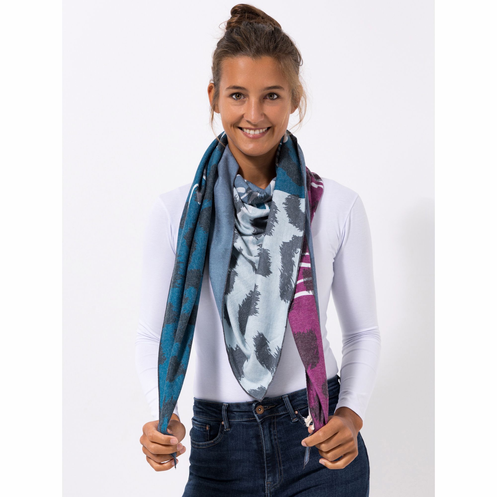 DINE 'N' DANCE Dreieckstuch Allover-Muster ca. 200cm x 100cm