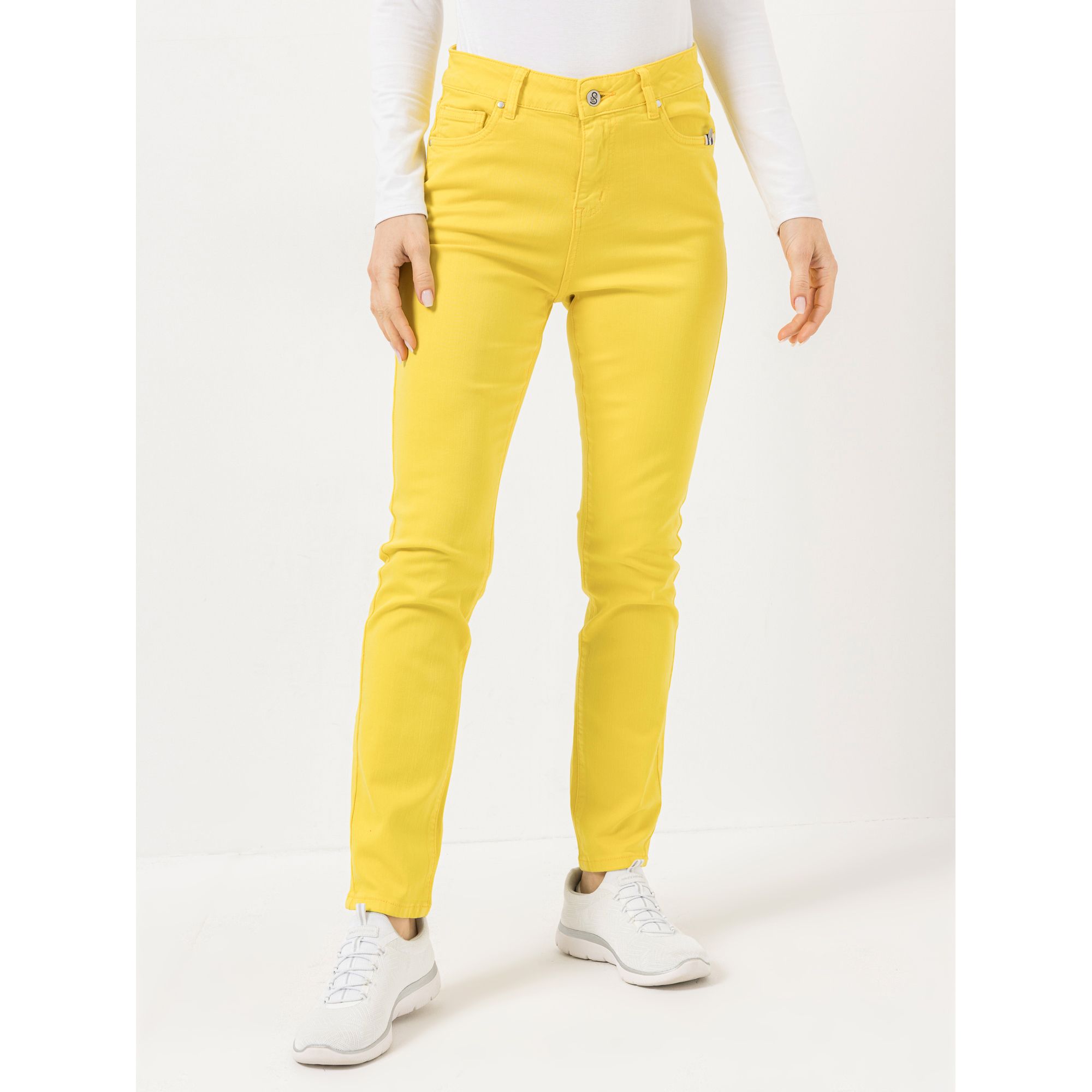 STRANDFEIN Hose knöchellang 5-Pocket-Style schmales Bein