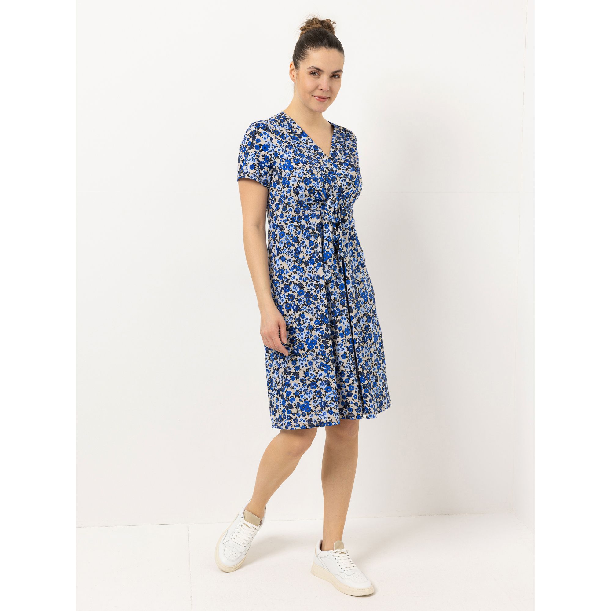 KIM & CO. Kleid, 1/2-Arm Brazil Knit Jersey V-Ausschnitt Taille mit Bindeband