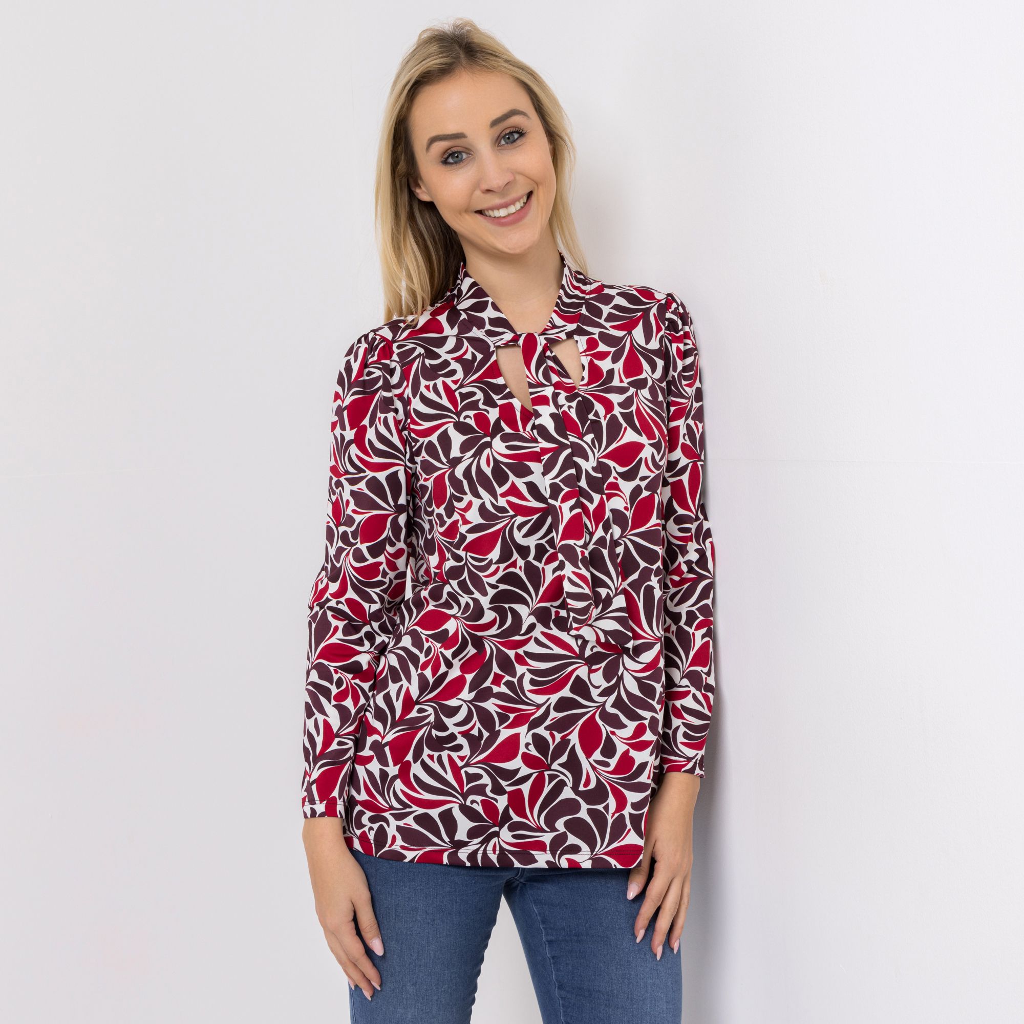 KIM & CO. Shirt, Langarm Brazil Knit Jersey Bindeband figurumspielend