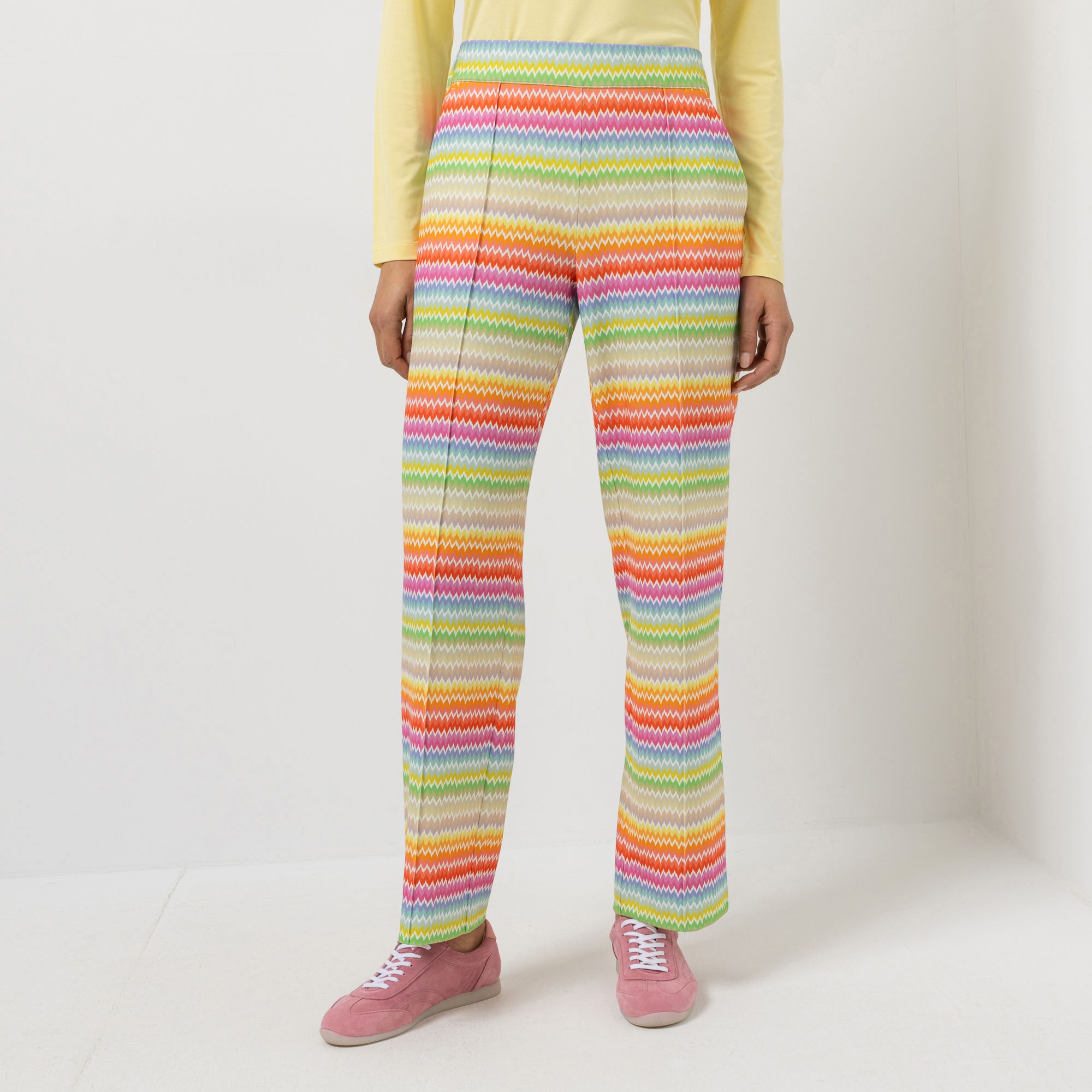 STEFFEN SCHRAUT Hose, lange Form Rundumdehnbund Eingrifftaschen gerades weites Bein