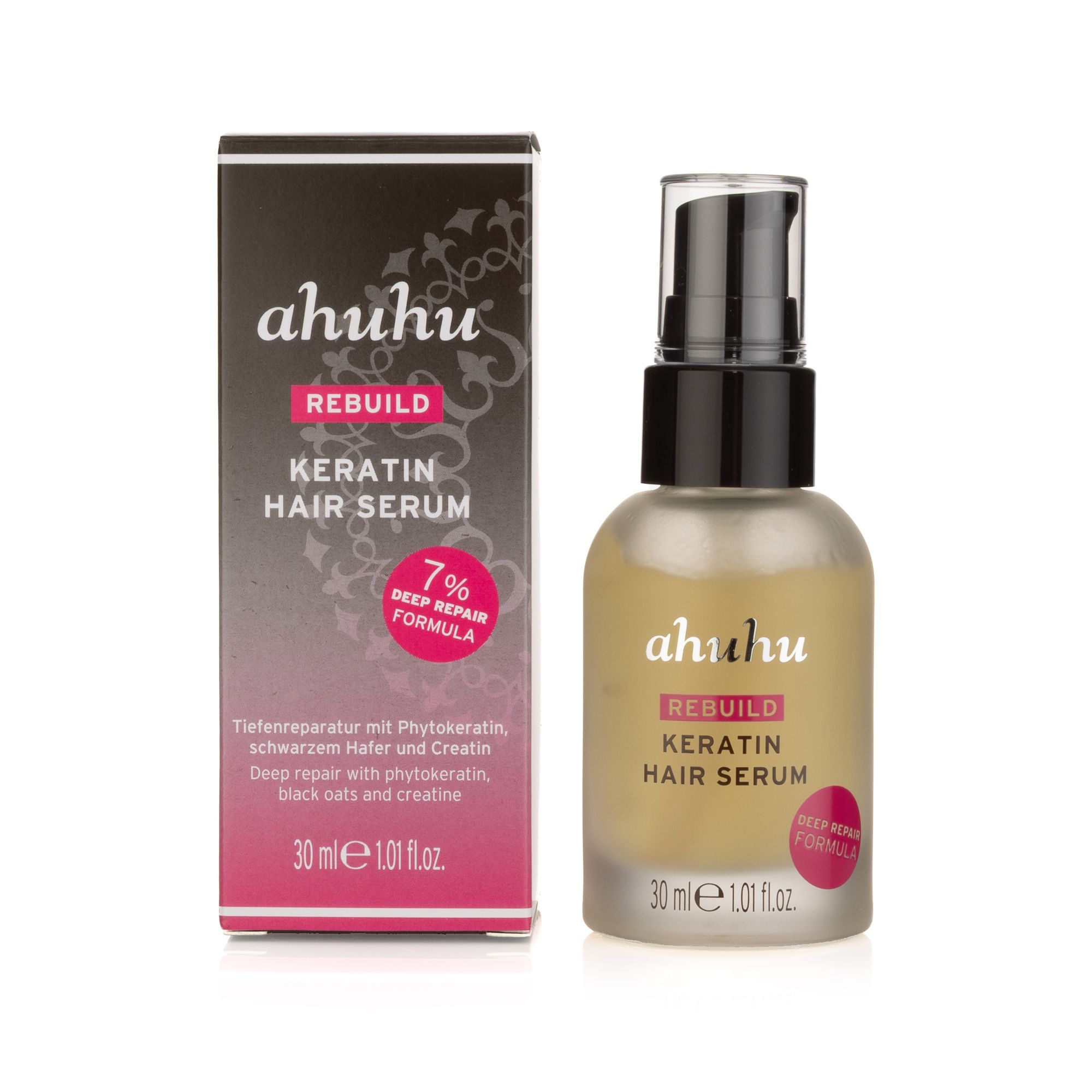 ahuhu Rebuild Keratin Hair Serum 7% Deep Repair Formula 30ml