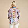 SCHIFFHAUER MUNICH® Bluse, 3/4-Arm Kimono-Stil Strass-Detail Passform, 3 of 3