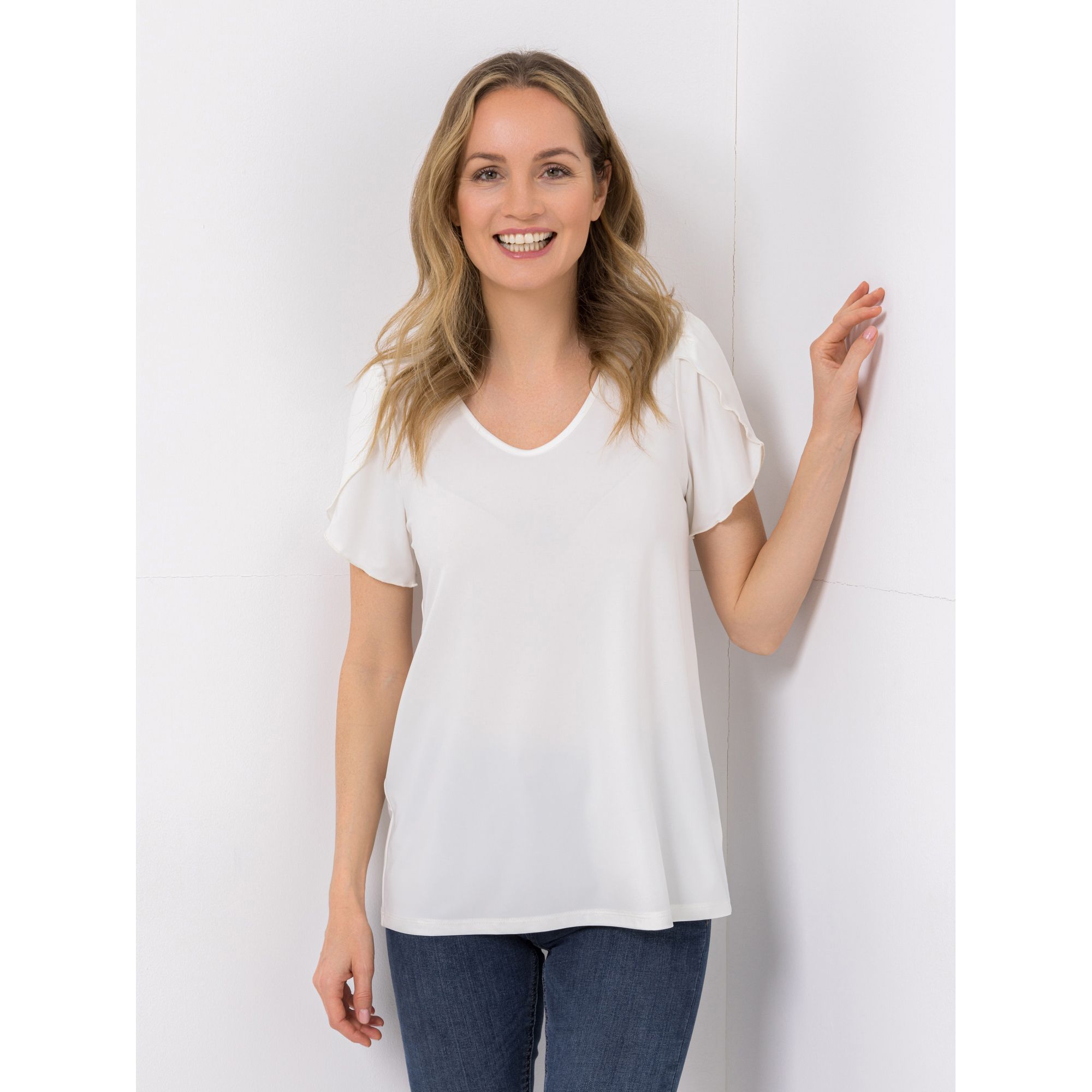 KIM & CO. Shirt, 1/2-Arm Brazil Knit Jersey Tulpen-Ärmel figurumspielend