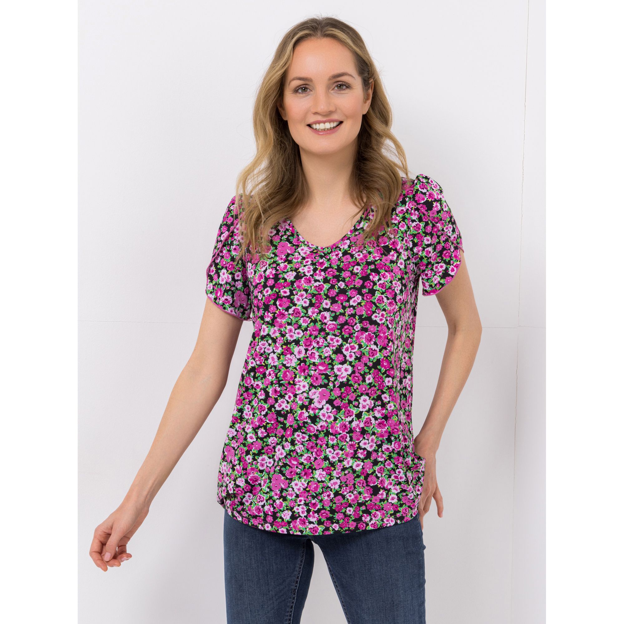 KIM & CO. Shirt, 1/2-Arm Brazil Knit Jersey Tulpen-Ärmel figurumspielend