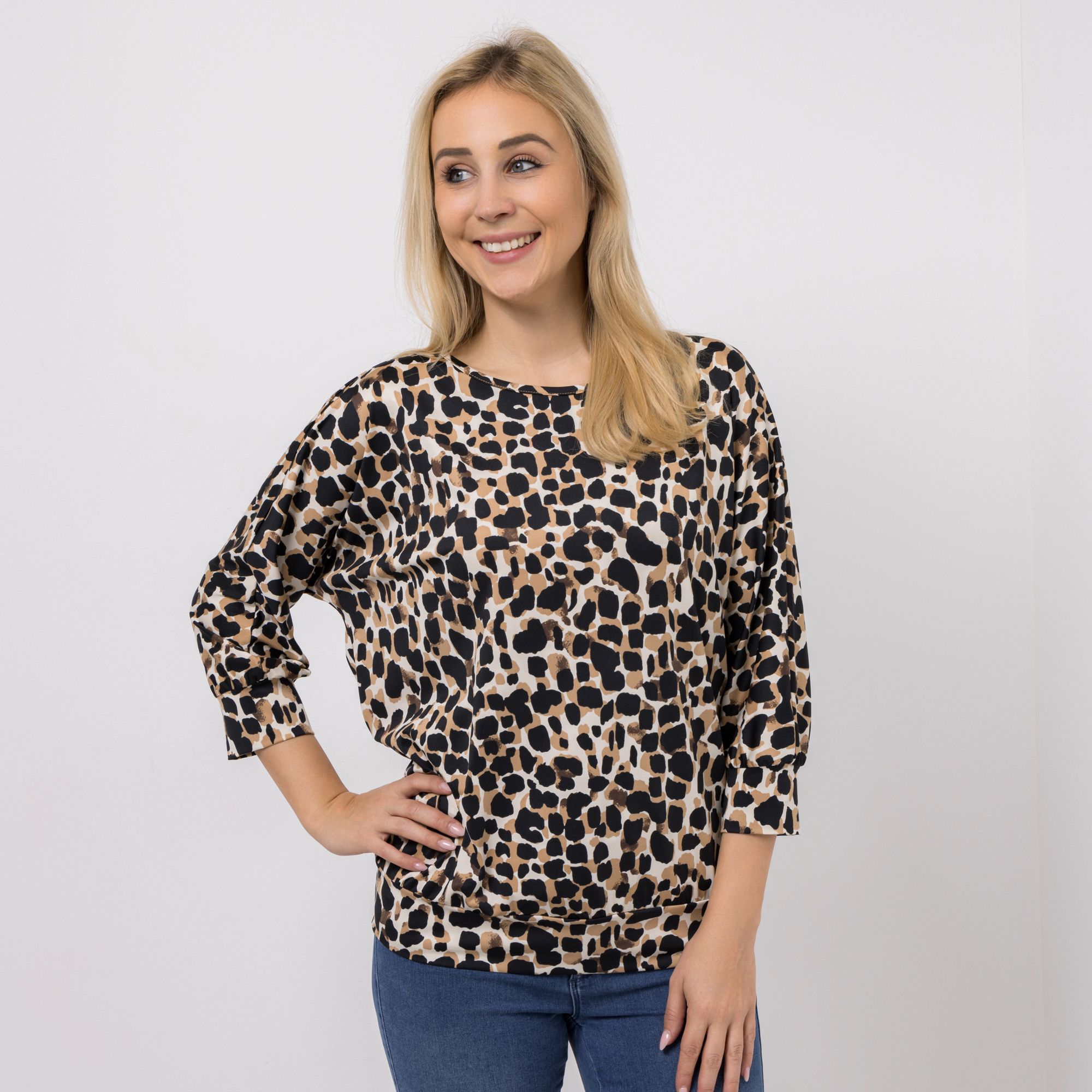 KIM & CO. Shirt, 3/4-Arm Brazil Knit Jersey Rundhalsausschnitt figurumspielend