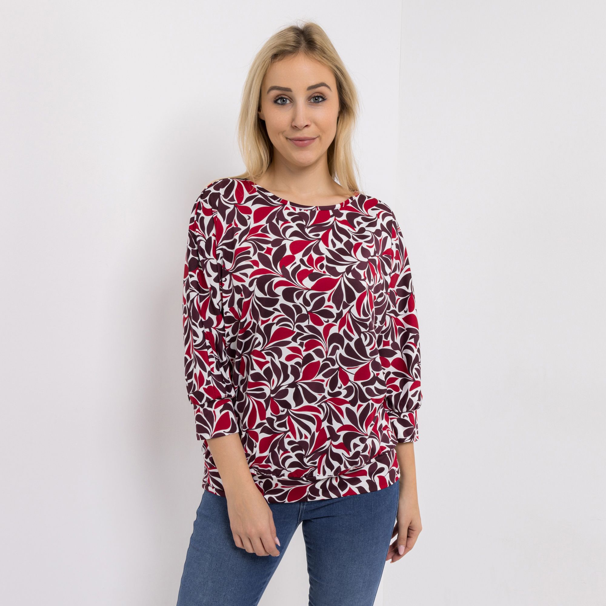 KIM & CO. Shirt, 3/4-Arm Brazil Knit Jersey Rundhalsausschnitt figurumspielend