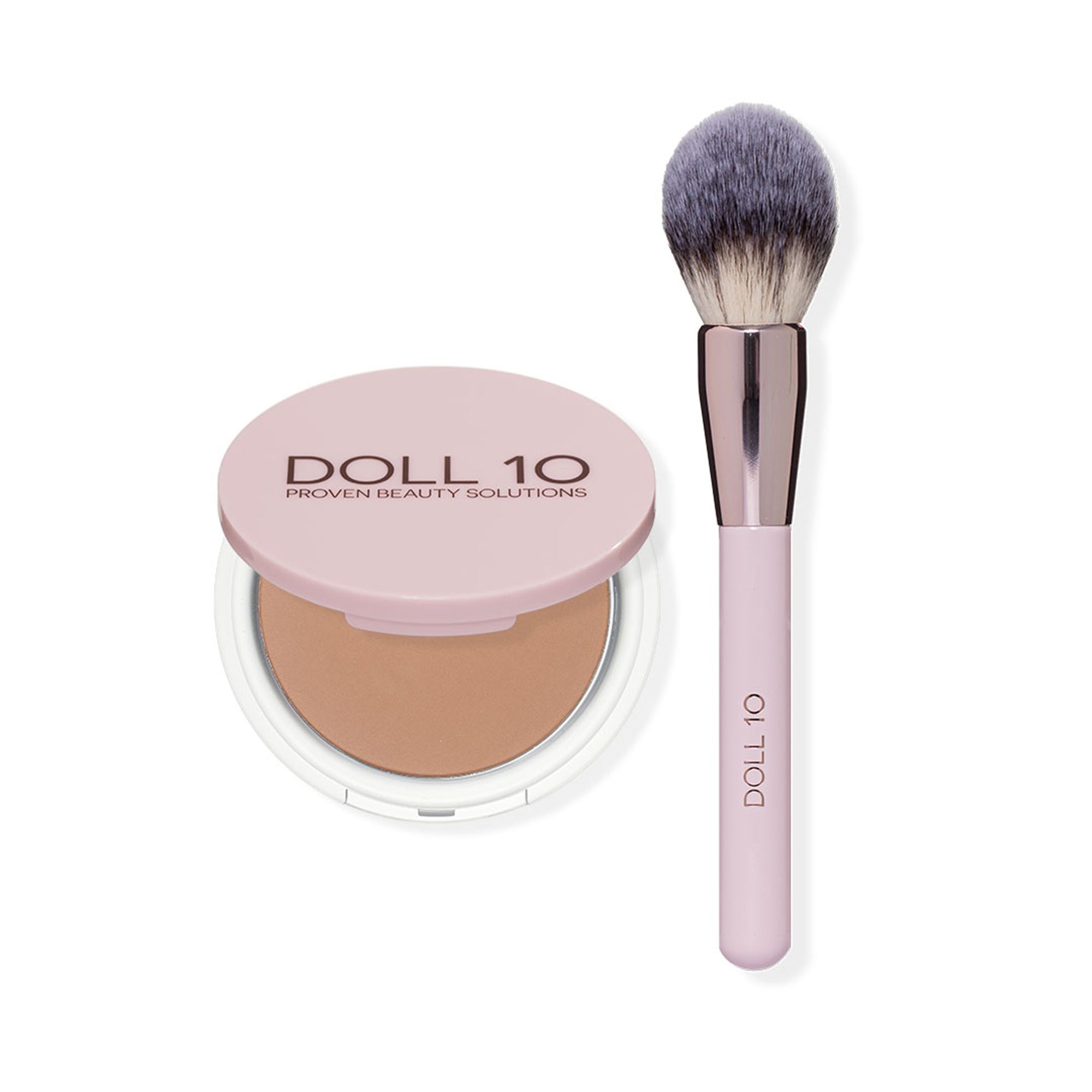DOLL 10 BEAUTY Pressed Treatment Mineral Finishing Puder mit Pinsel 7,5g
