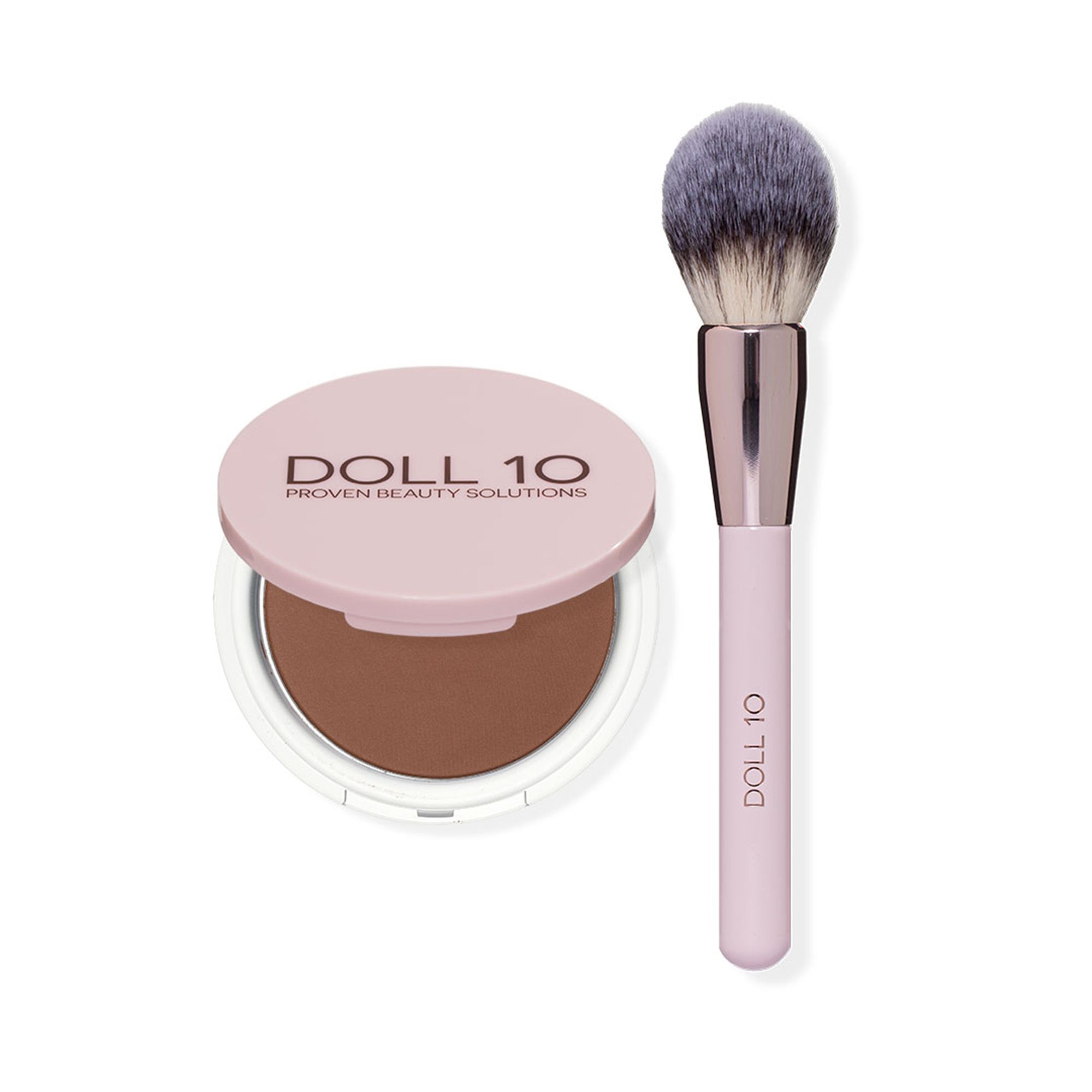 DOLL 10 BEAUTY Pressed Treatment Mineral Finishing Puder mit Pinsel 7,5g