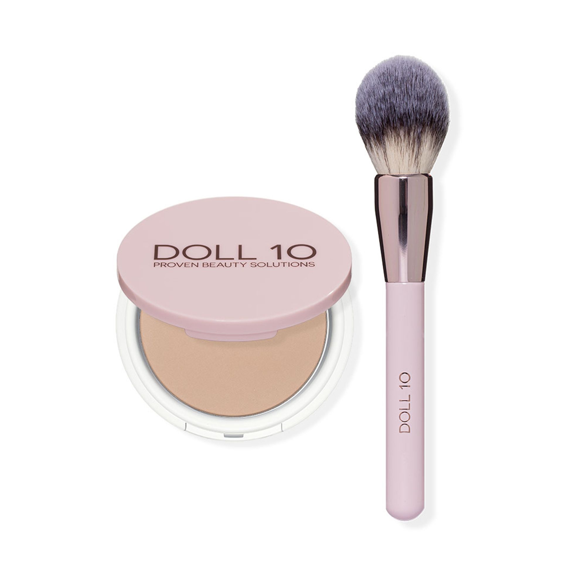 DOLL 10 BEAUTY Pressed Treatment Mineral Finishing Puder mit Pinsel 7,5g