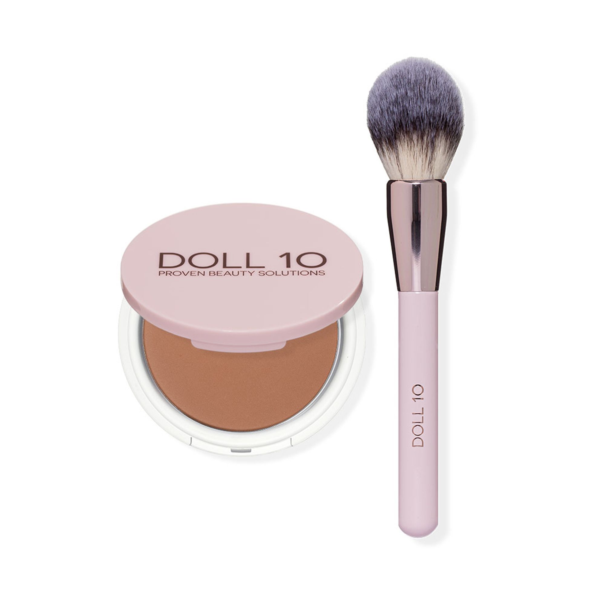 DOLL 10 BEAUTY Pressed Treatment Mineral Finishing Puder mit Pinsel 7,5g