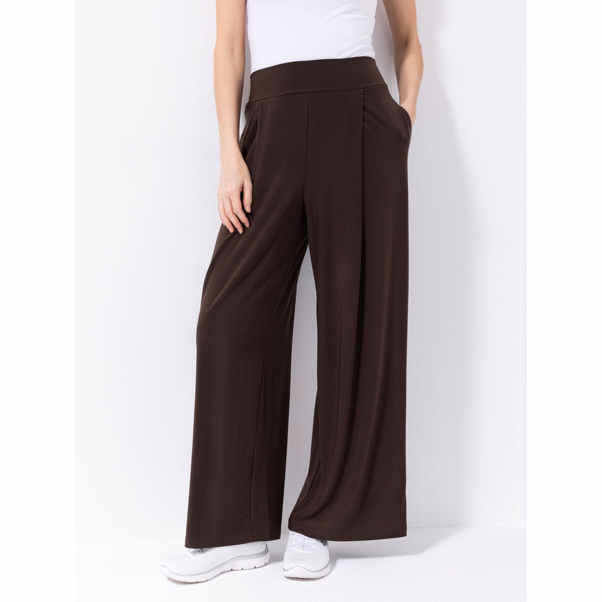 KIM & CO. Hose, Lange Form Deluxe Brazil Knit 2 Eingrifftaschen weites Bein