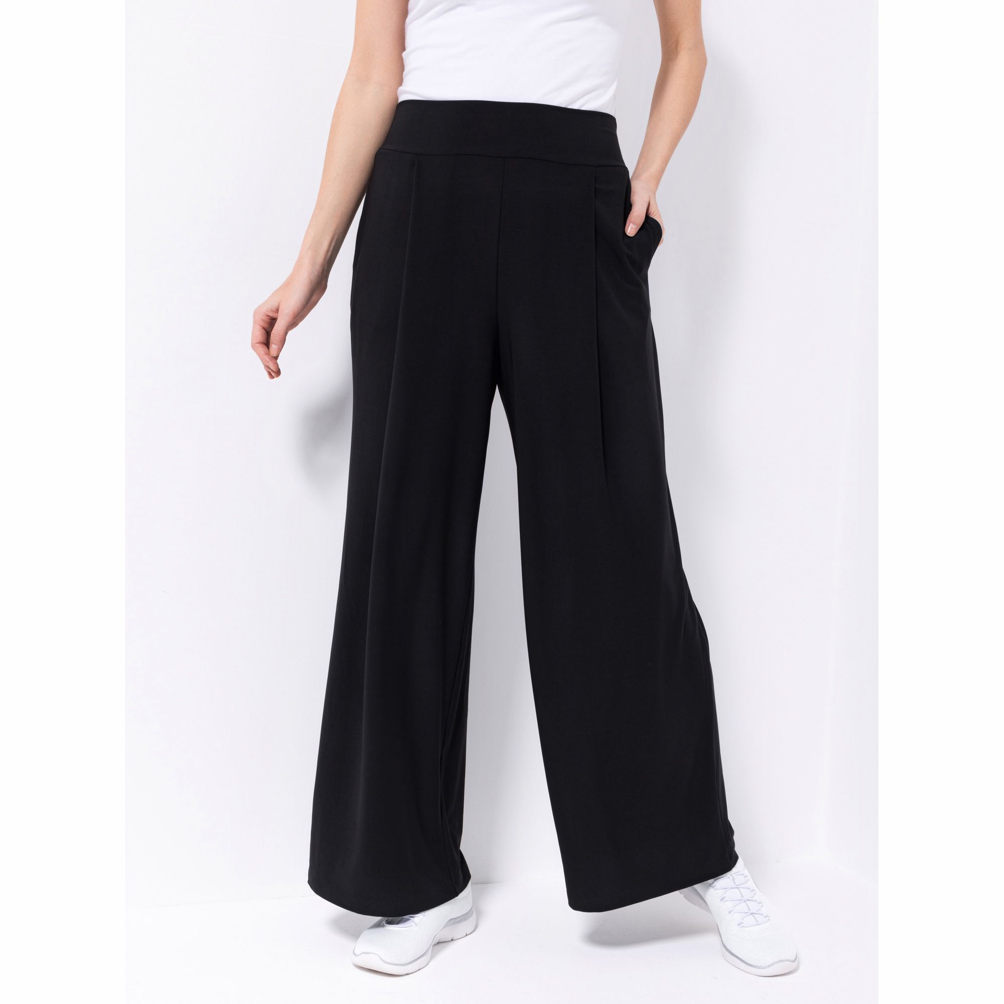 KIM & CO. Hose, Lange Form Deluxe Brazil Knit 2 Eingrifftaschen weites Bein