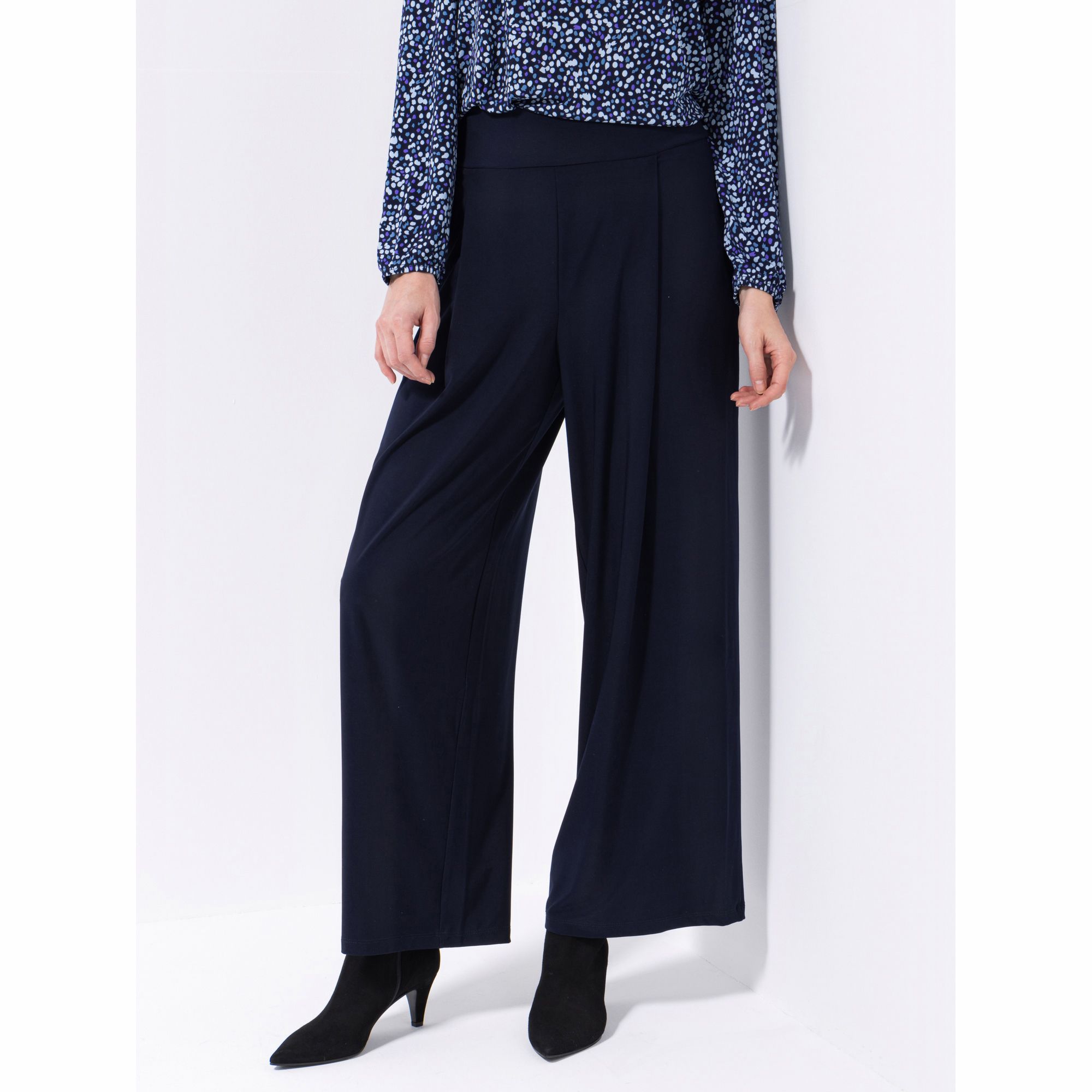 KIM & CO. Hose, Lange Form Deluxe Brazil Knit 2 Eingrifftaschen weites Bein