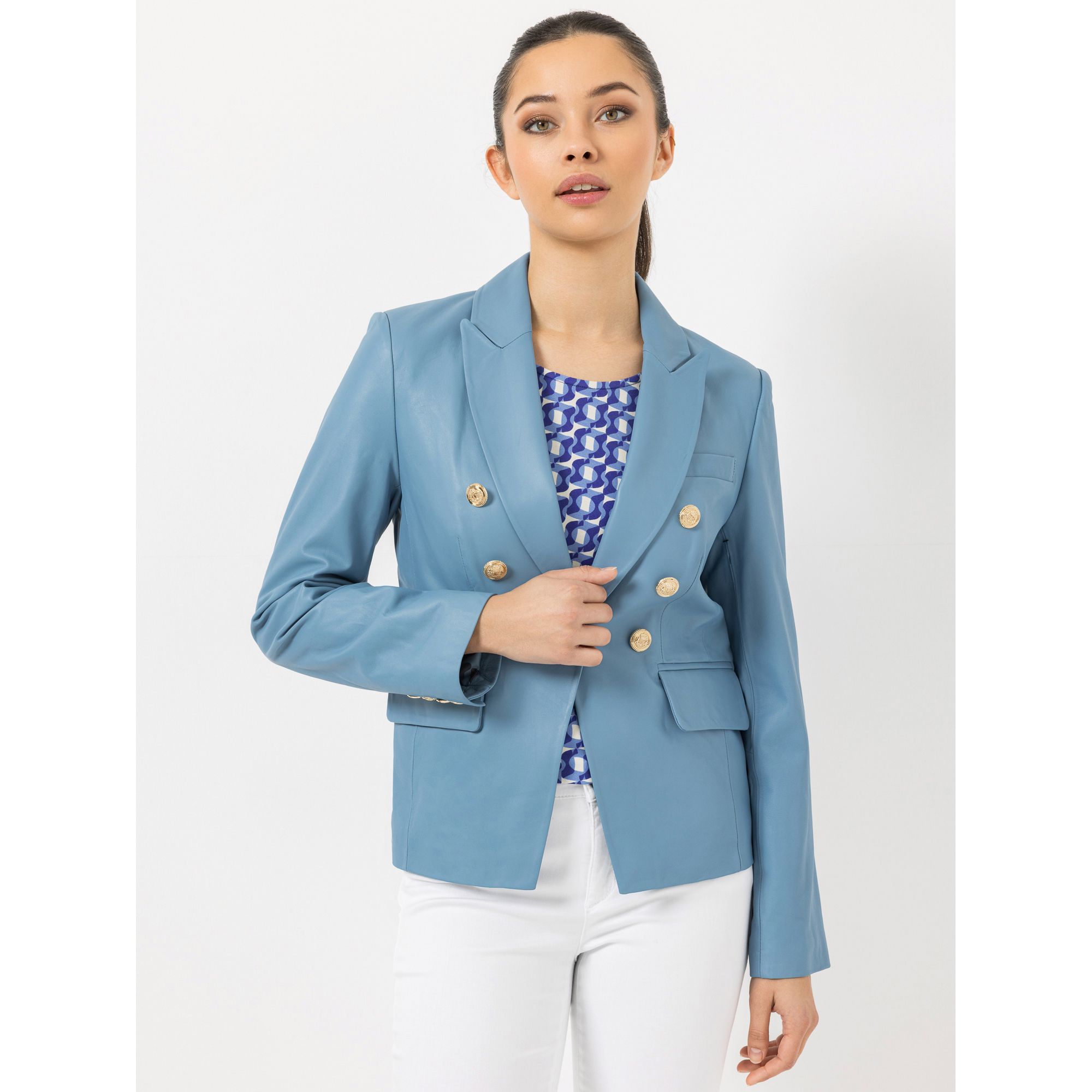 STEFFEN SCHRAUT Lederblazer Dallas Schmuckknöpfe Lammnappa figurbetont