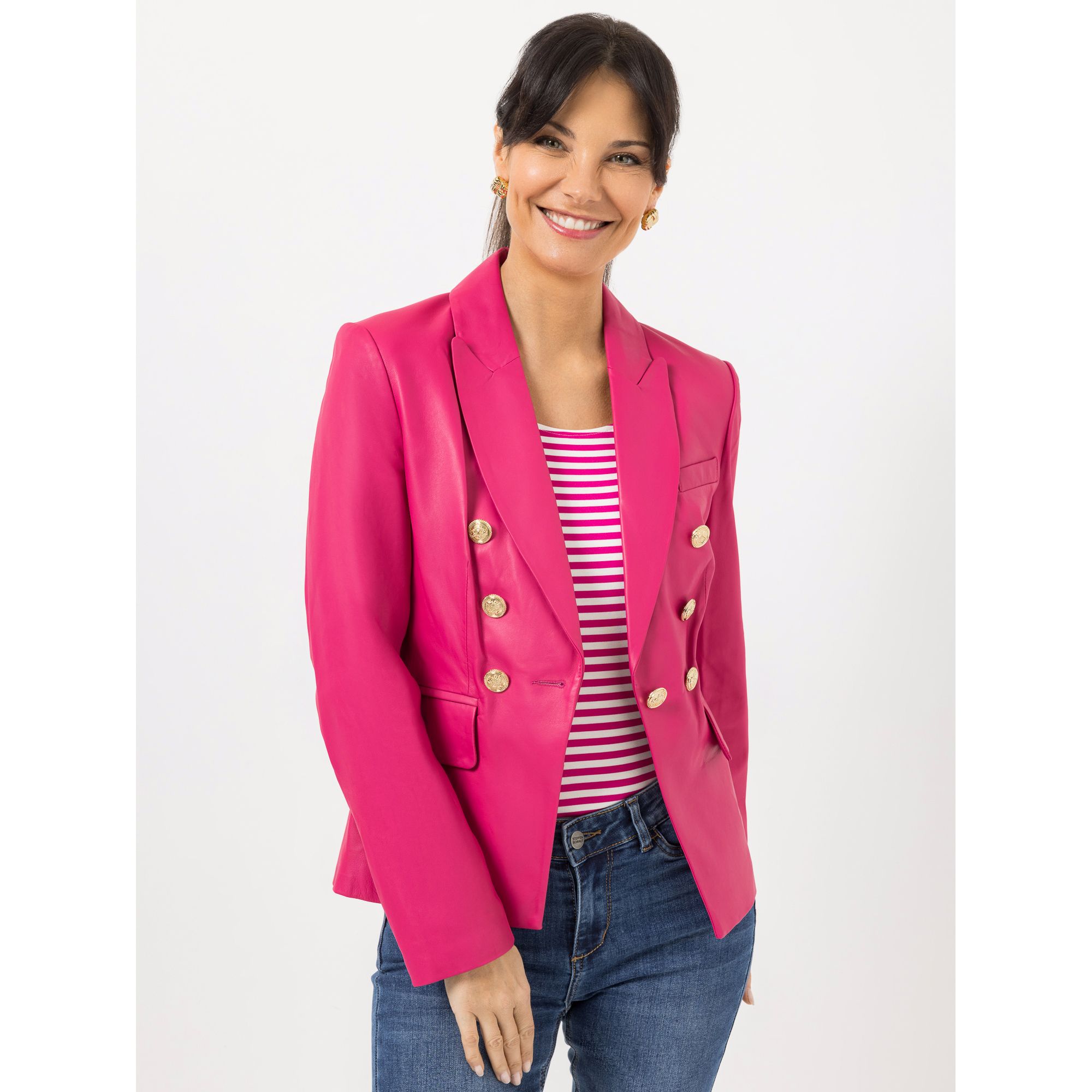 STEFFEN SCHRAUT Lederblazer Dallas Schmuckknöpfe Lammnappa figurbetont