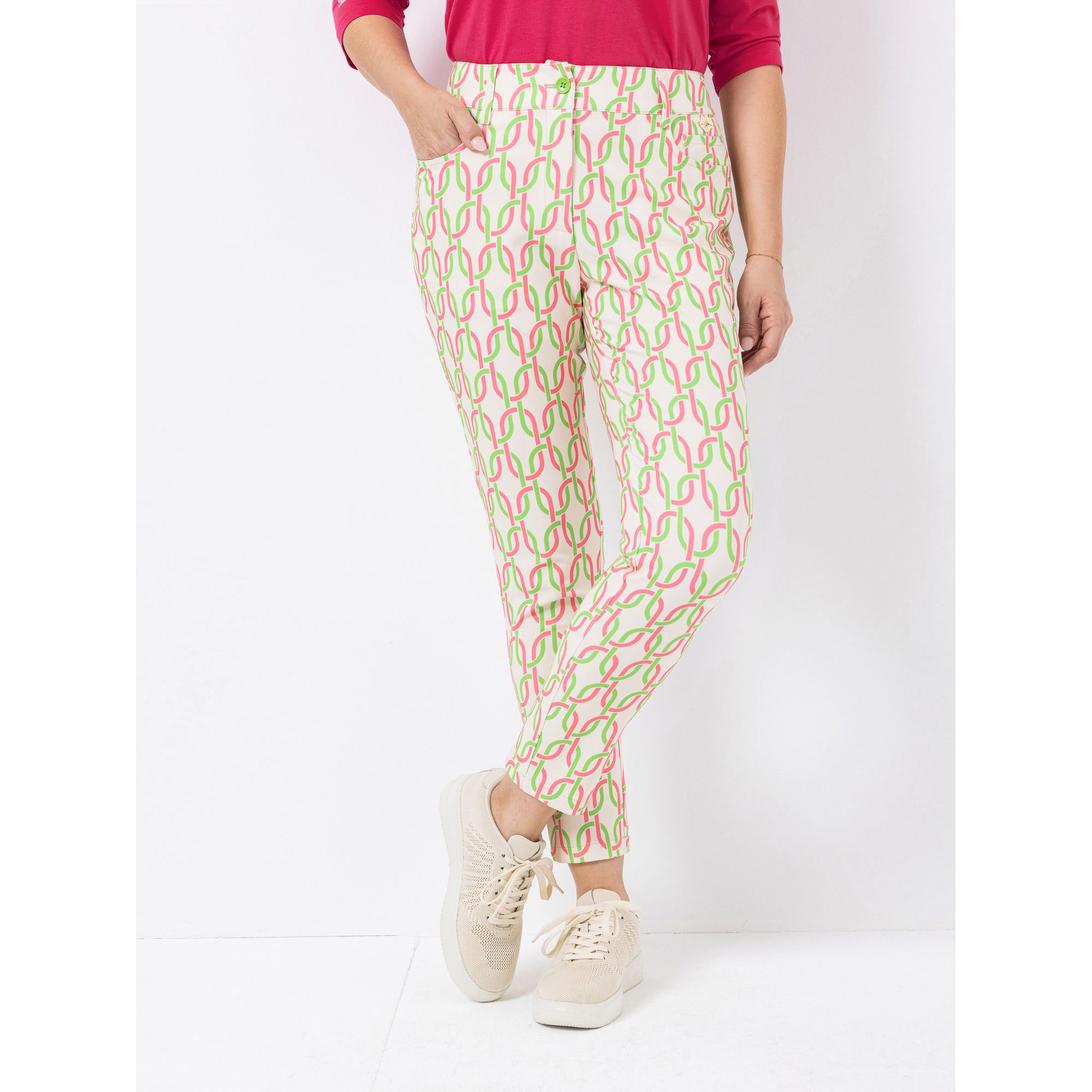 KILIAN KERNER SENSES Hose, knöchellang Teildehnbund Gesäßtaschen schmales Bein