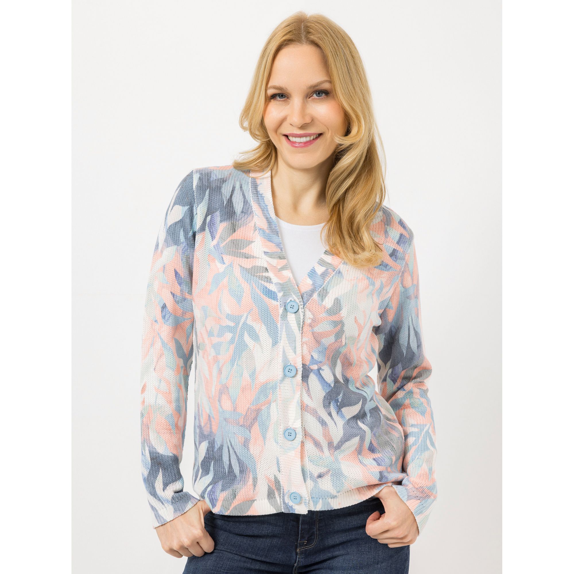 DINE 'N' DANCE Cardigan, 1/1-Arm Knopfleiste bedruckt figurumspielend