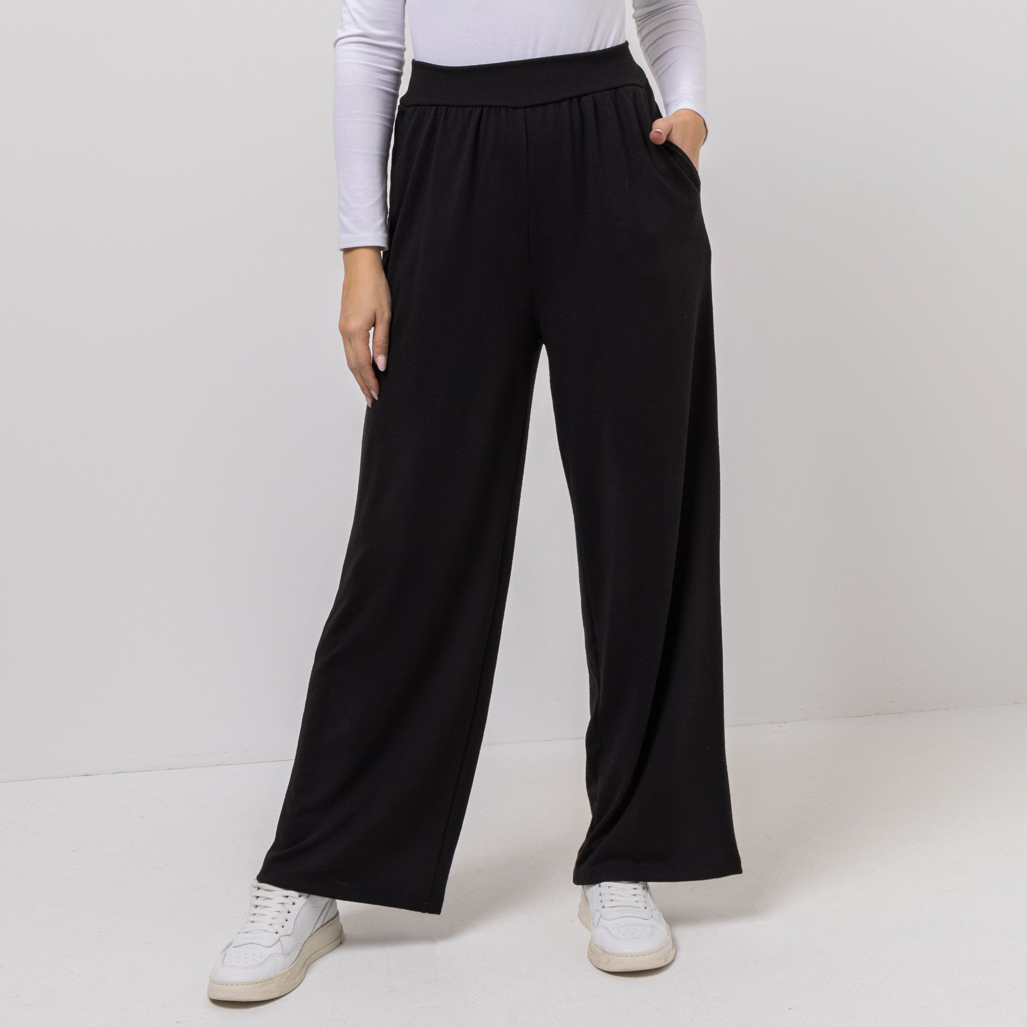 KIM & CO. Hose, 1/1-Länge Soft Touch Jersey Eingrifftaschen weiter Beinverlauf