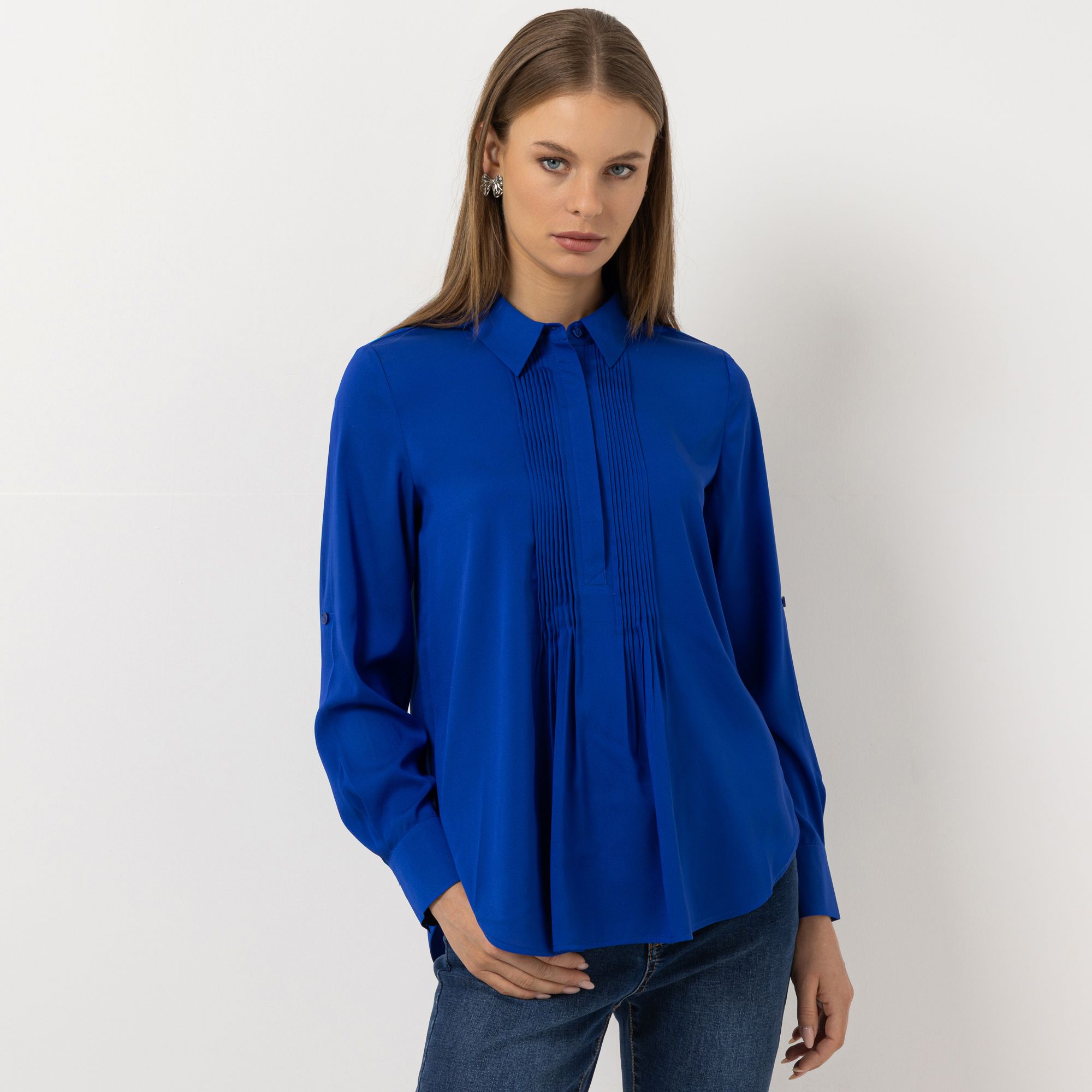 STEFFEN SCHRAUT Bluse Ärmelriegel Biesen-Details figurumspielend