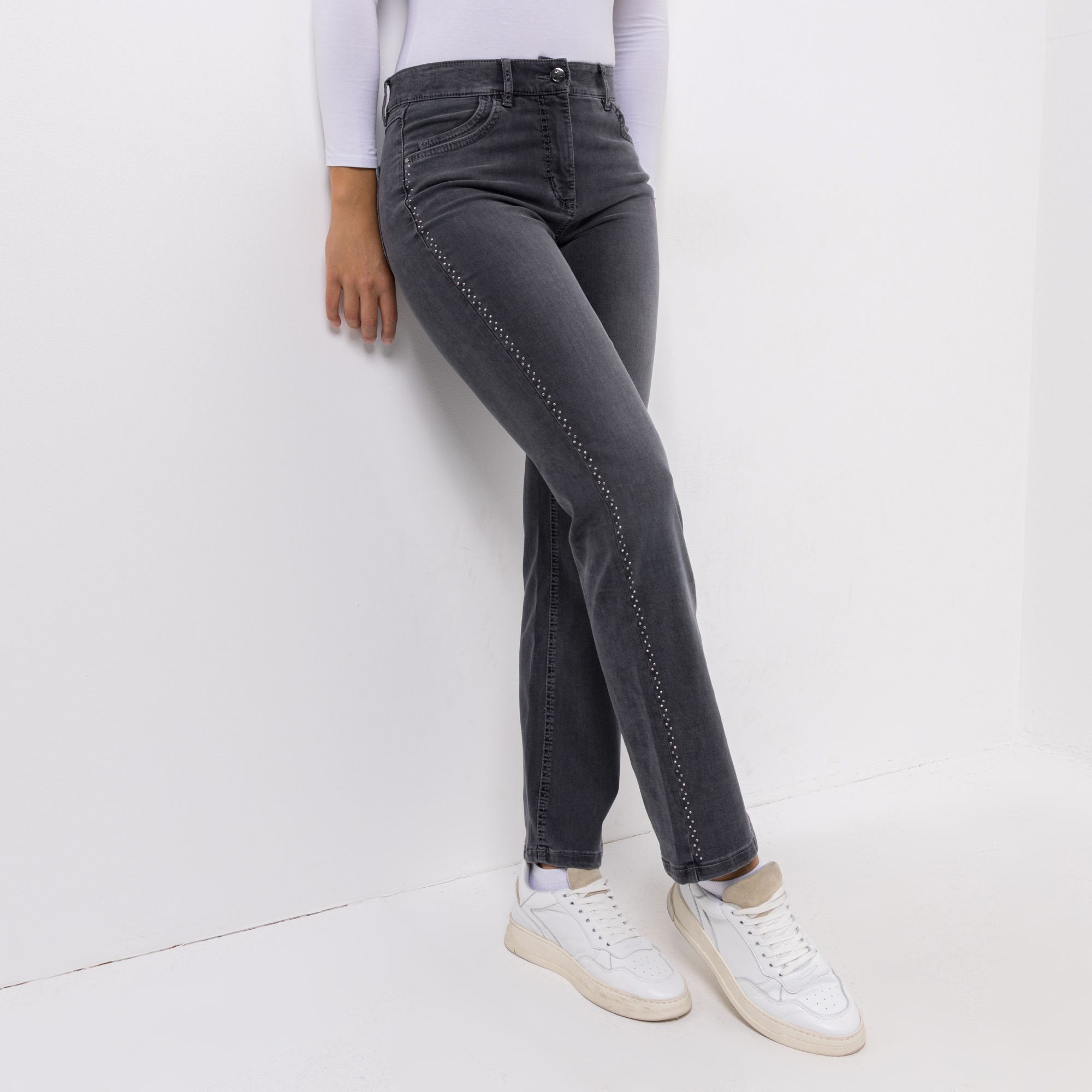 EVA LUTZ Jeanshose Efi lange Form 5-Pocket-Style gerades Bein