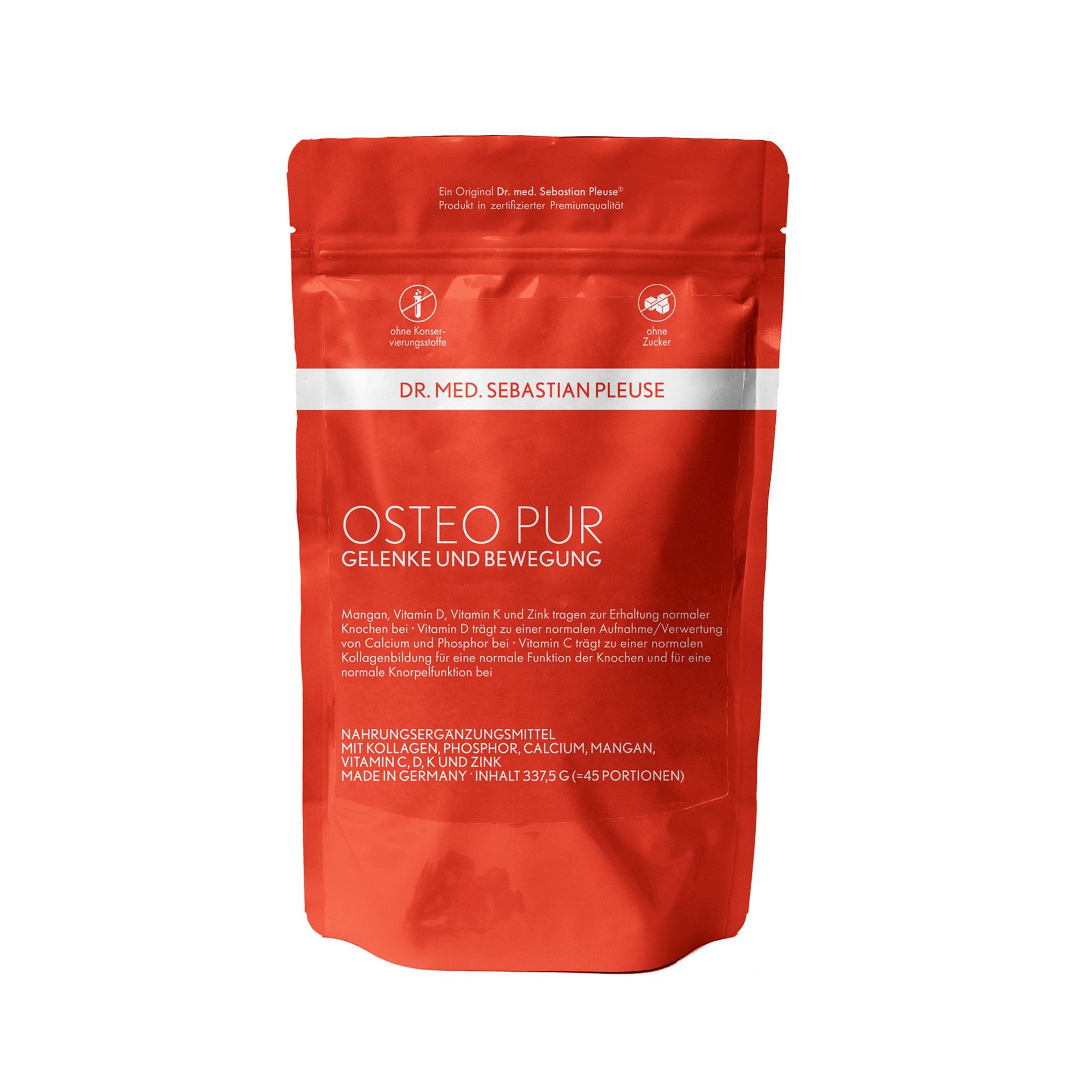 Dr. med. Sebastian Pleuse Osteo Pur mit PHOSCOLLAGEN® 337,5g , 45 Portionen