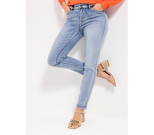 STEFFEN SCHRAUT Jeans, knöchellang 5-Pocket-Style mit Strasssteinen sehr schmales Bein