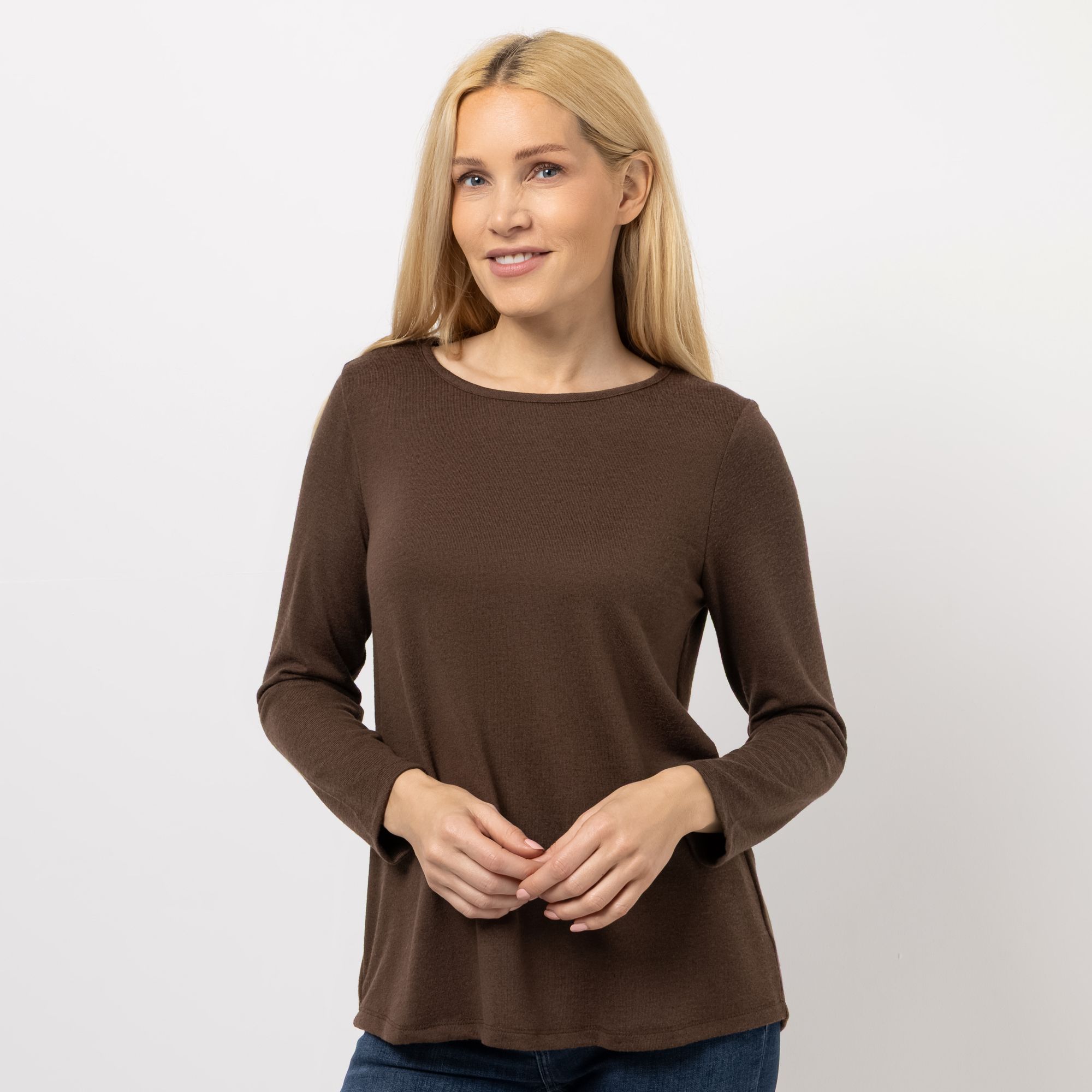 KIM & CO. Shirt, Langarm Soft Touch Jersey Rundhalsausschnitt figurumspielend