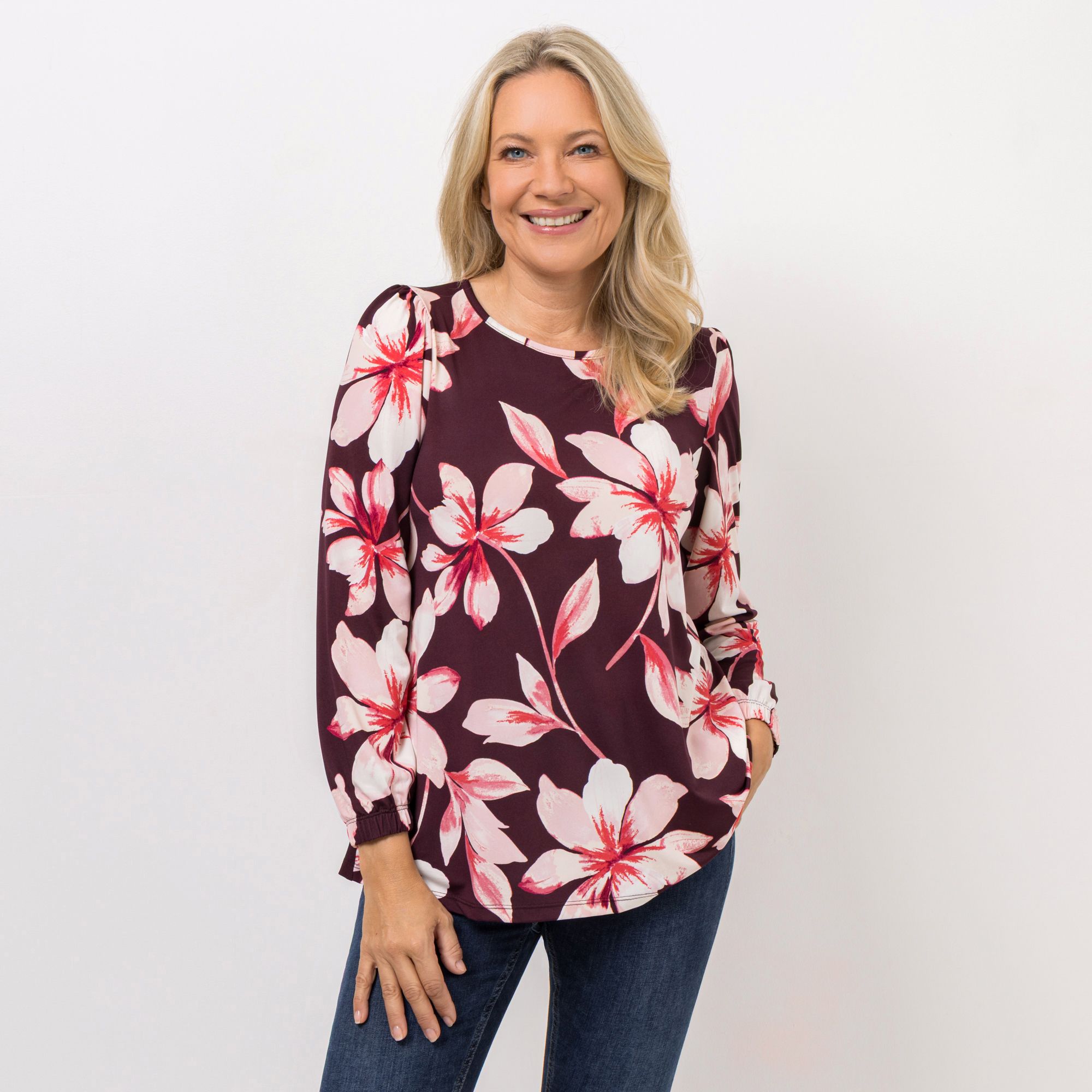 KIM & CO. Shirt, Langarm Brazil Knit Jersey Ärmel mit Bündchen figurumspielend