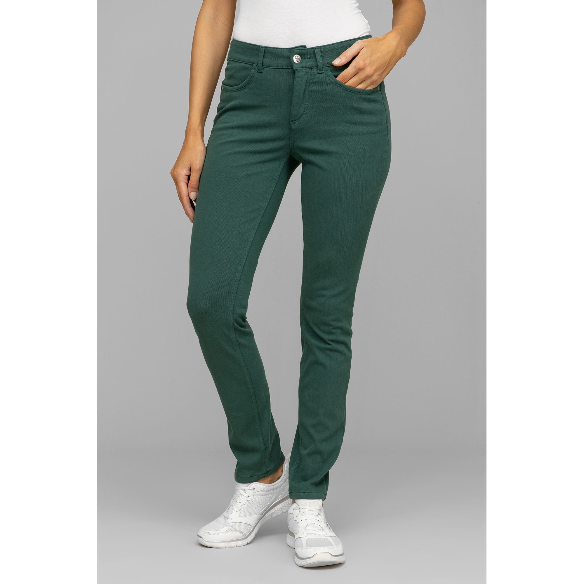 STRANDFEIN Hose Denim-Optik hochelastisch schmales Bein