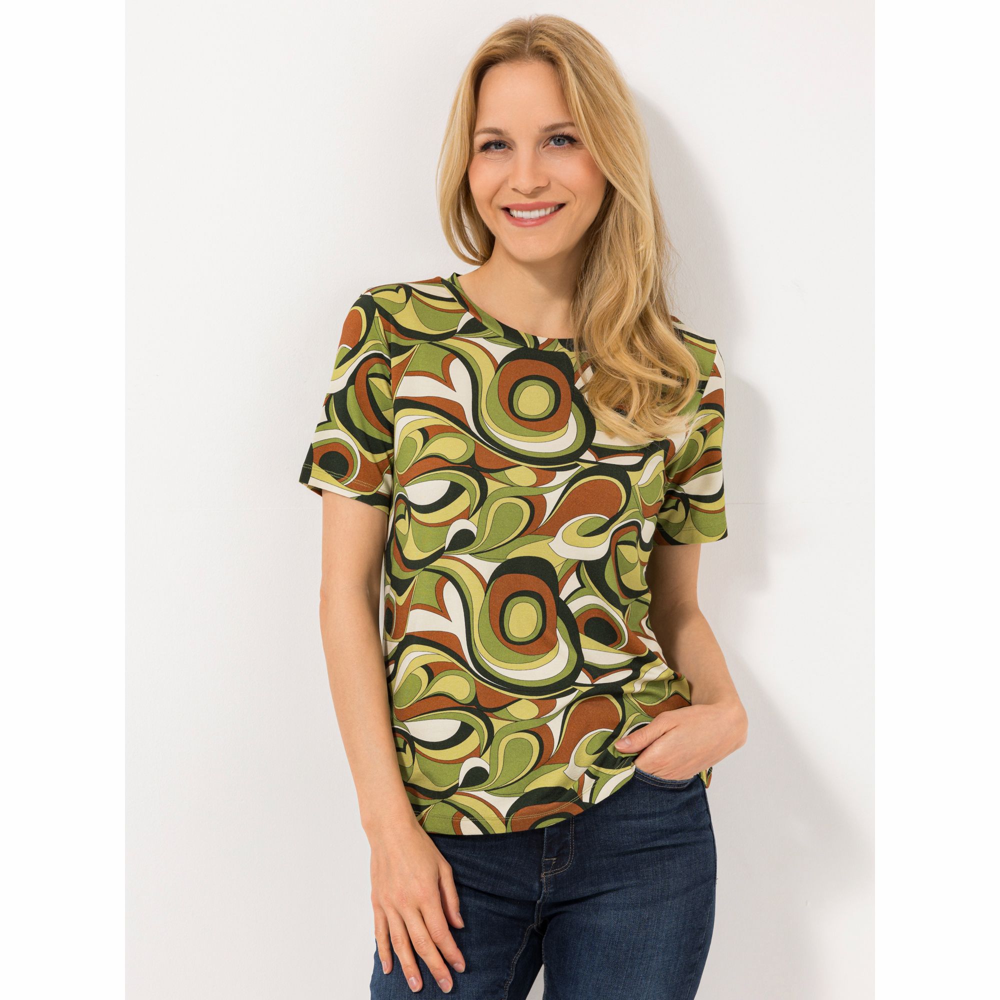 SOULS BY EYWASOULS® Shirt, kurzer 1/2 Arm Rundhalsausschnitt figurumspielend