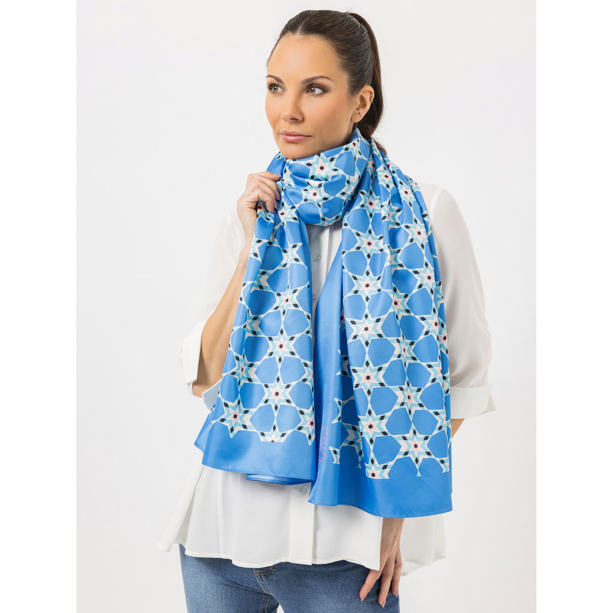 STEFFEN SCHRAUT Schal Caracas Twill-Stoff Allover-Druck ca. 190x90cm