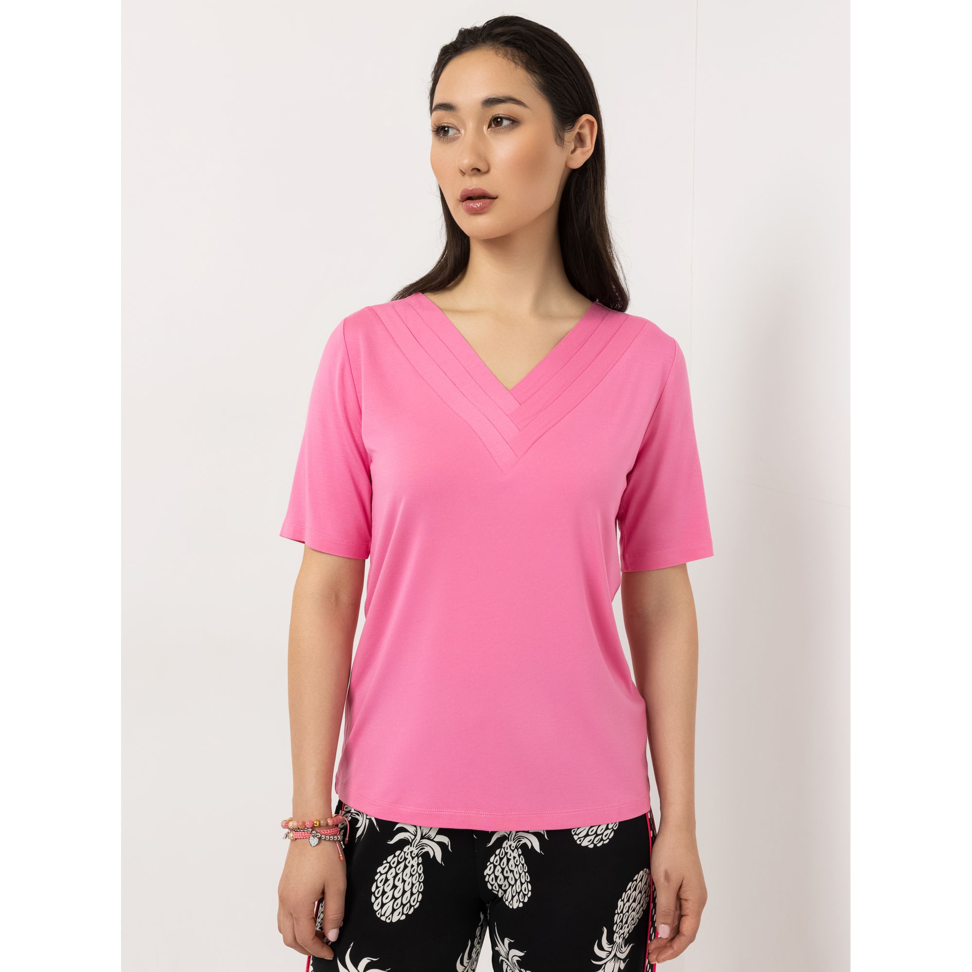 STEFFEN SCHRAUT Shirt, 1/2 Arm V-Ausschnitt mit ECOVERO Viskose figurumspielend