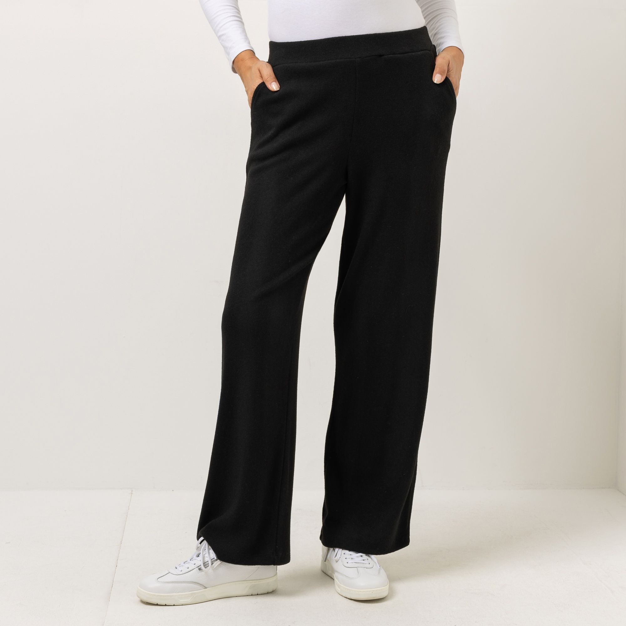 KIM & CO. Hose, 1/1-Länge Soft Strick Optik 2 Eingrifftaschen weites Bein