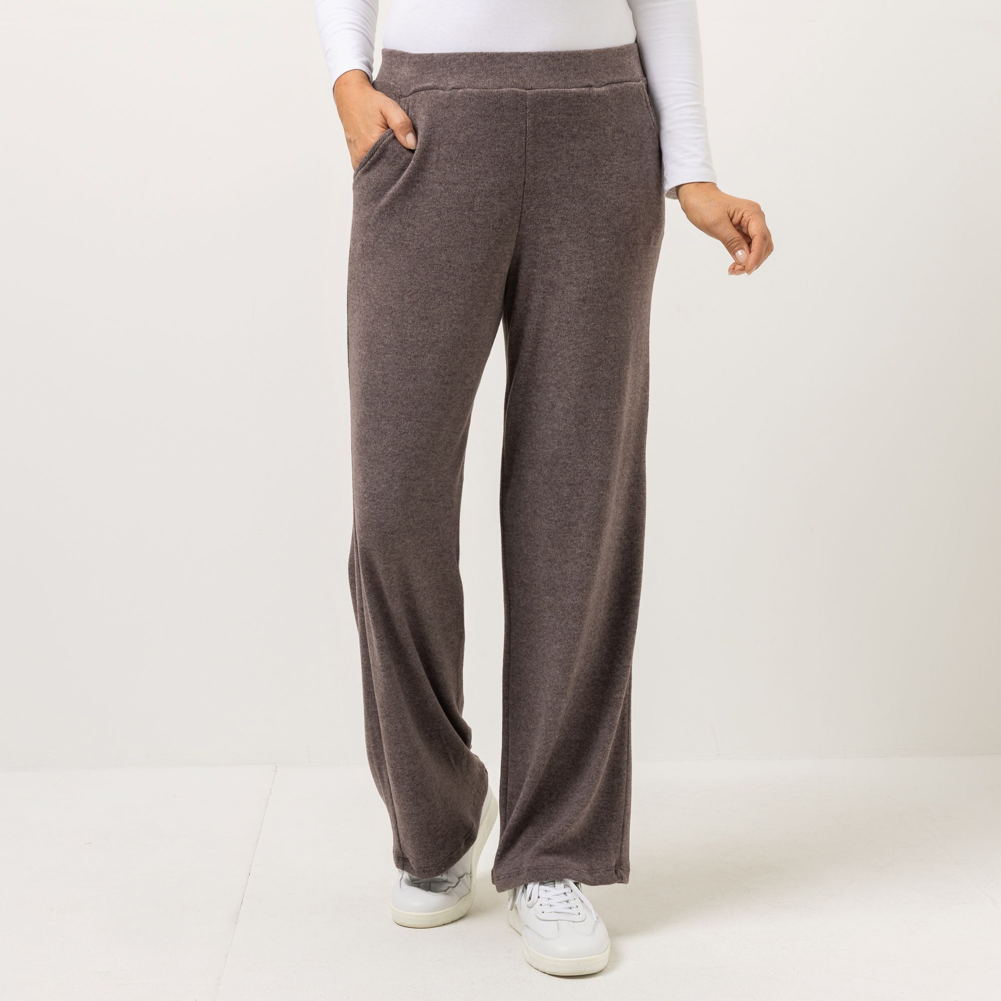 KIM & CO. Hose, 1/1-Länge Soft Strick Optik 2 Eingrifftaschen weites Bein
