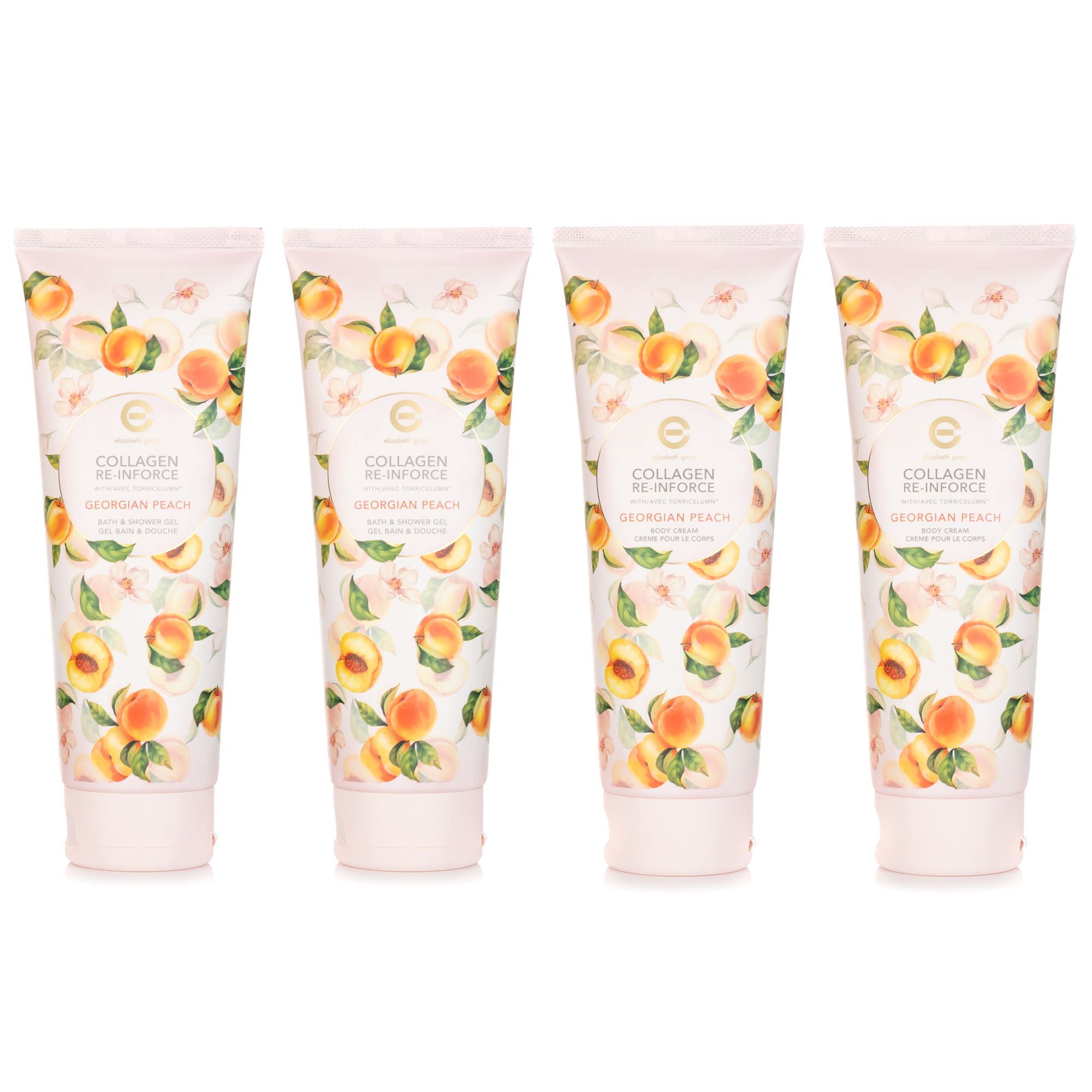 ELIZABETH GRANT Collagen Re-Inforce Georgian Peach 2x Duschgel, 2x Bodylotion je 240ml