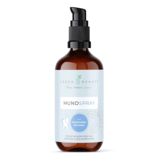 GREEN IN BEAUTY Mundspray mit Pumpaufsatz zur gezielten Dosierung Glasflasche, 100 ml